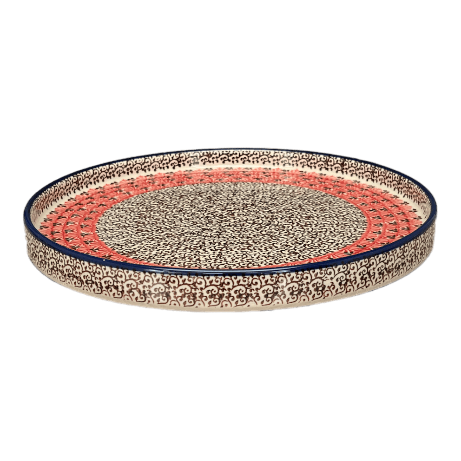 Tray, Round, 10" in "Coral Fans" by Ceramika Artystyczna | AE93-2199X