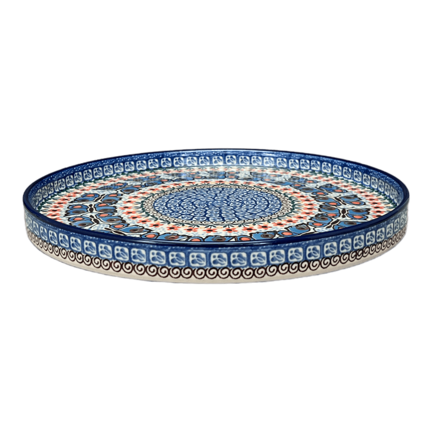 Tray, Round, 10" in "Butterfly Parade" by Ceramika Artystyczna | AE93-U1493