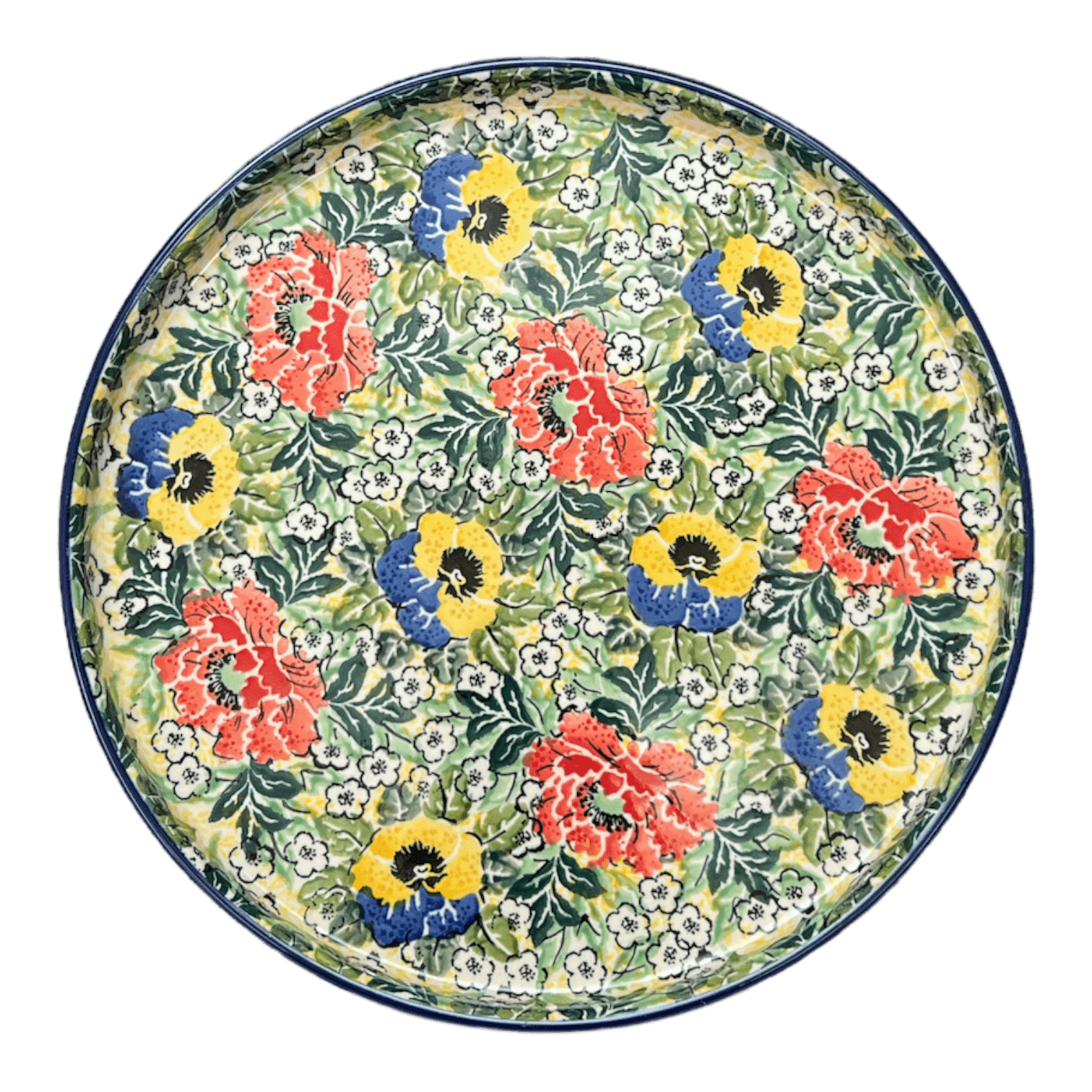 Tray, Round, 10" in "Tropical Love" by Ceramika Artystyczna | AE93-U4705