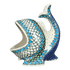 Scrubby Holder, Fish Shaped, 6.75" in "Mediterranean Waves" by Ceramika Artystyczna | AF28-U72