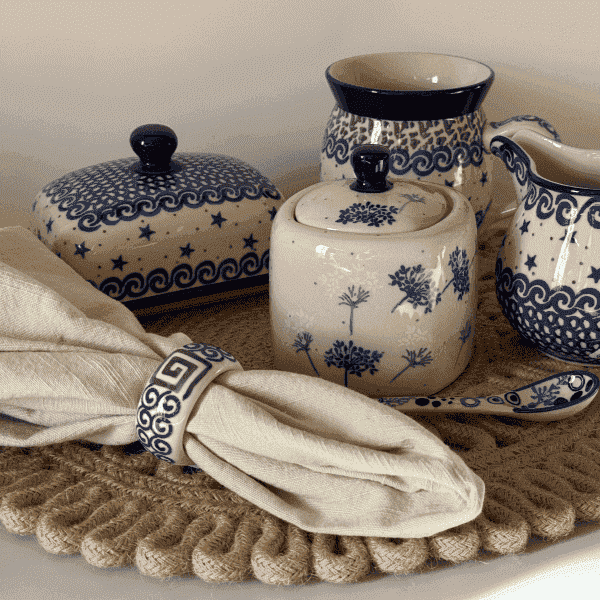 Butter Dish, 7" x 5.5" in "Strawberry Patch" by Ceramika Artystyczna | A295-721X