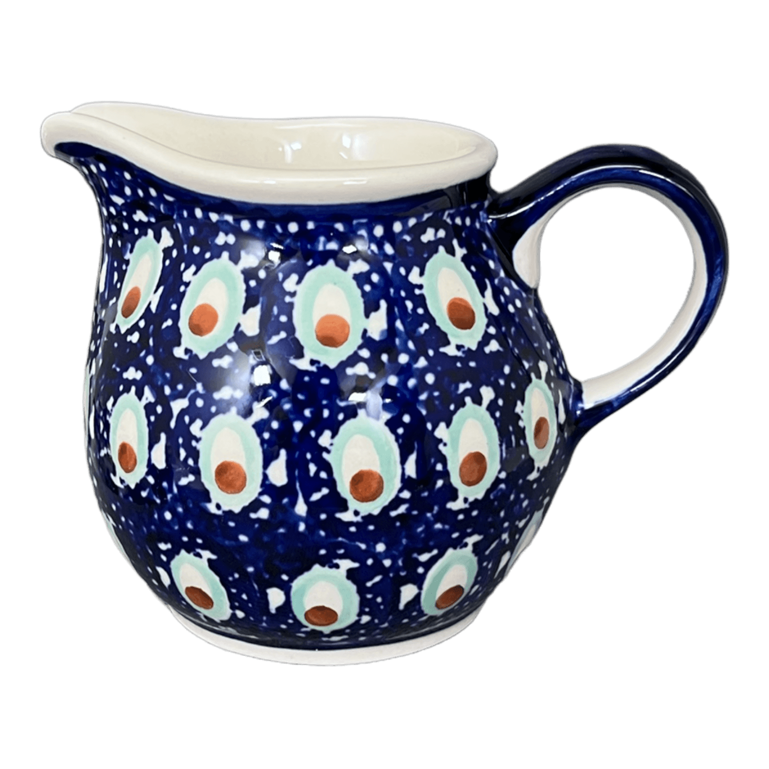 Creamer, The Cream of Creamers-"Basia", 6.5 oz in "Fish Eyes" by Manufaktura | D019T-31