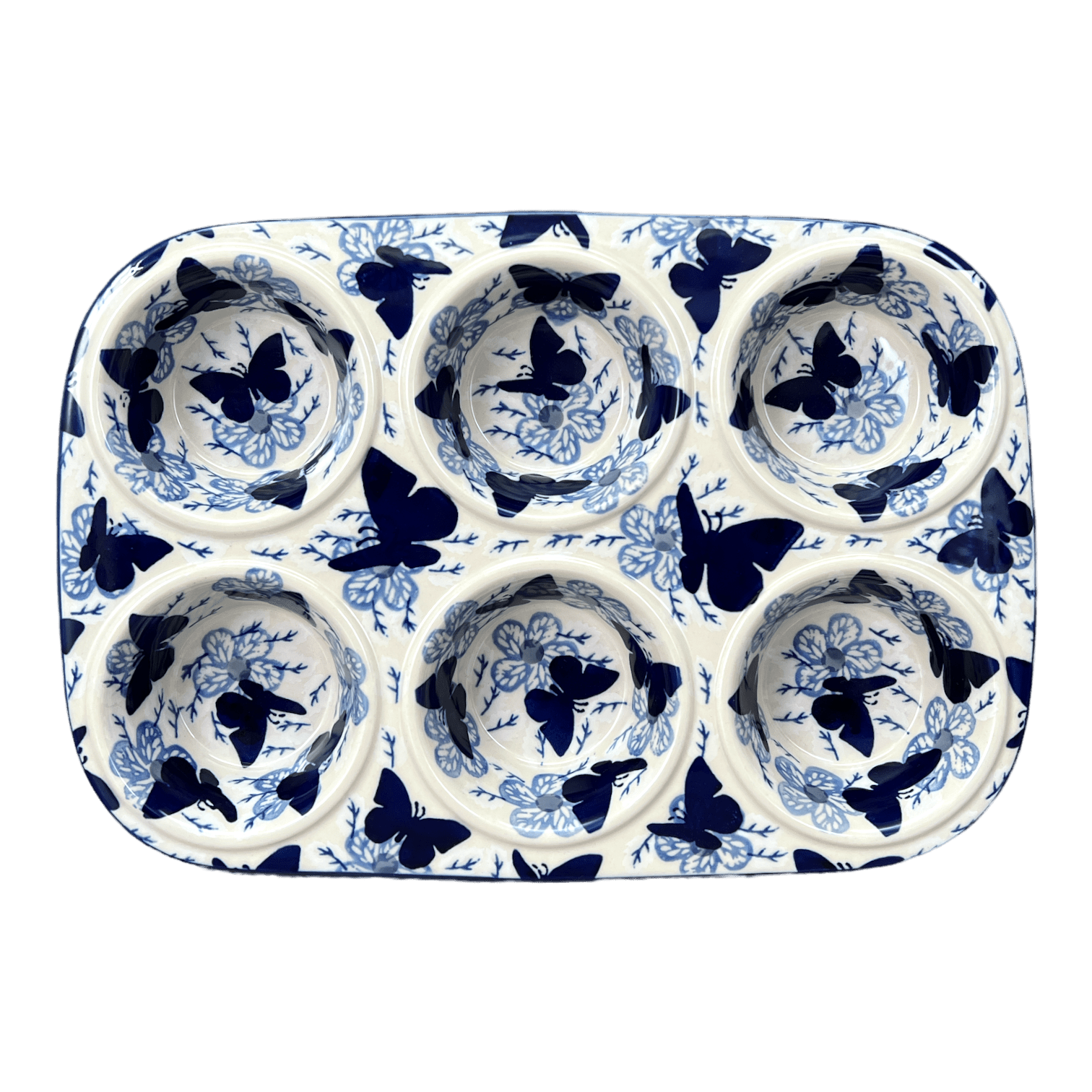 Muffin Pan, 8.5" x 12.5" in "Blue Butterfly" by Manufaktura | F093U-AS58