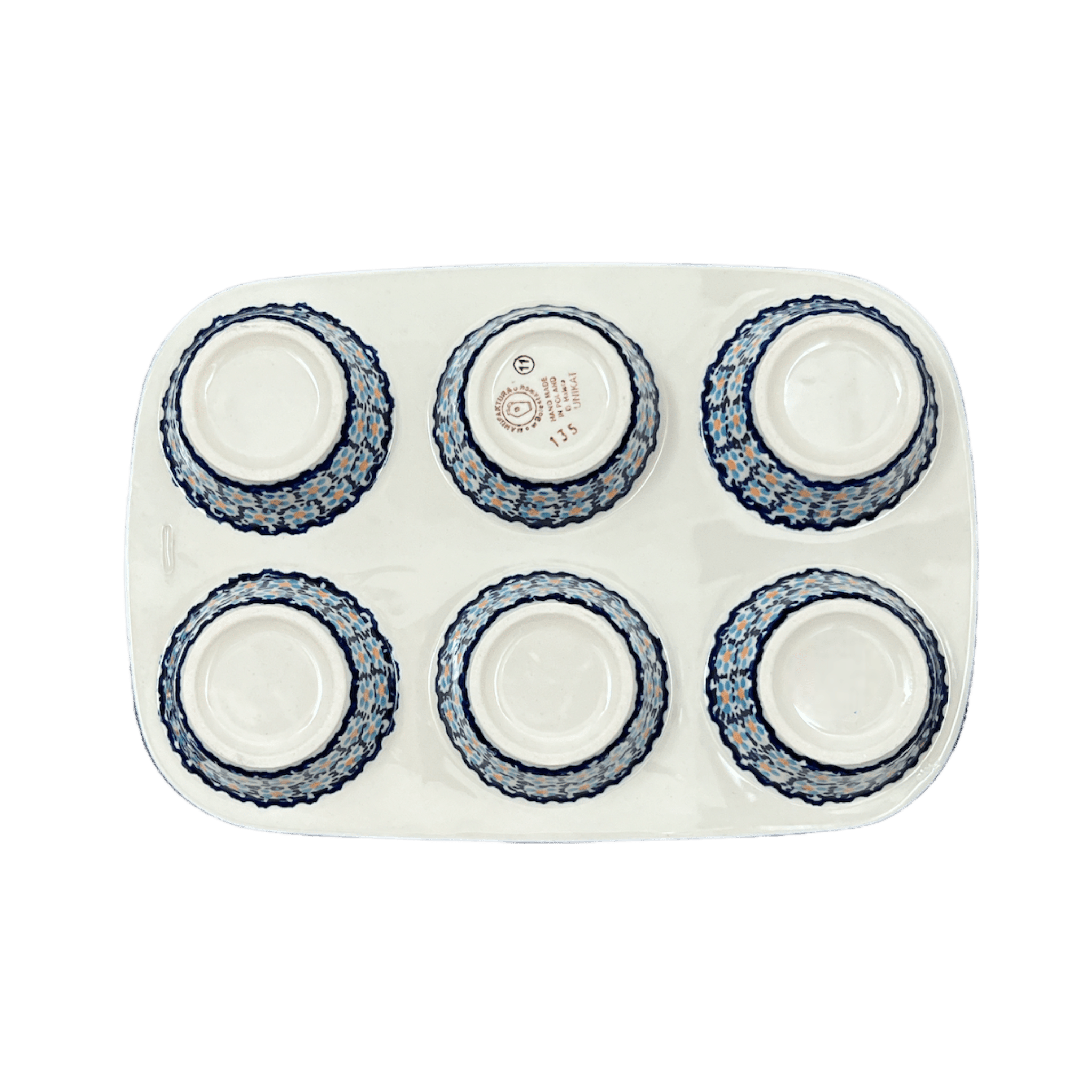 Muffin Pan, 8.5" x 12.5" in "Blue Diamond" by Manufaktura | F093U-DHR