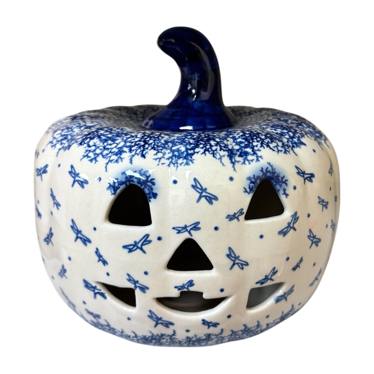 Luminary, Pumpkin, 8" in "Dancing Dragonflies" by Galia | GAD28D-PL3