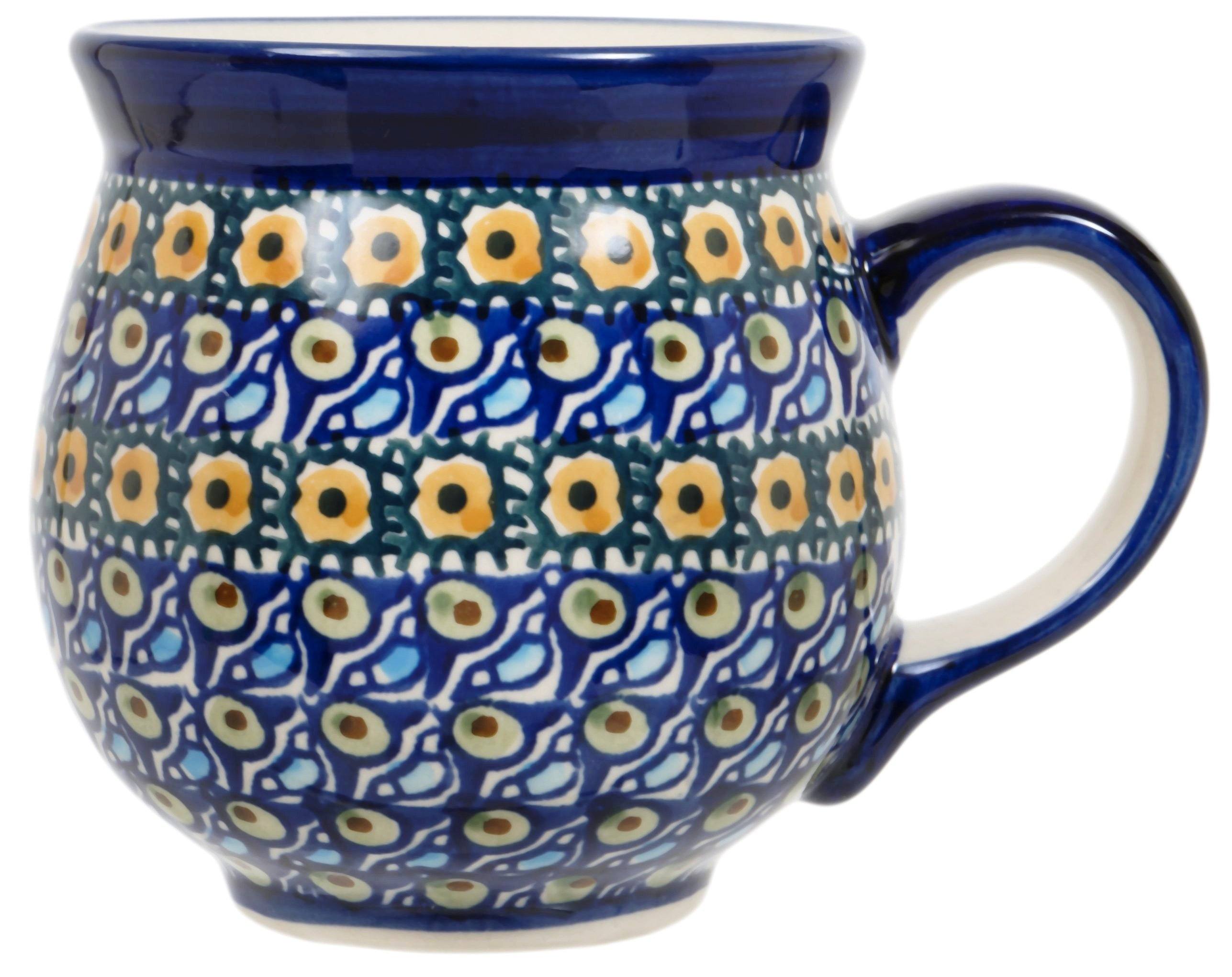 Mug, Belly Mug, 16 oz Large in "Olive Orchard" by Manufaktura | K068S-DZ