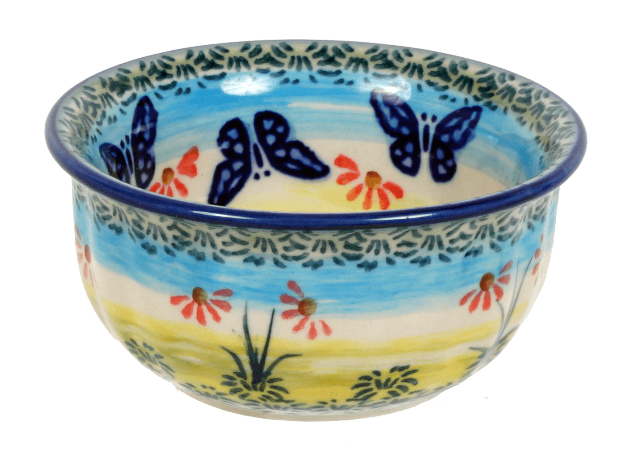 Bowl, Round, 3.5" in "Butterflies in Flight" by Manufaktura | M081S-WKM