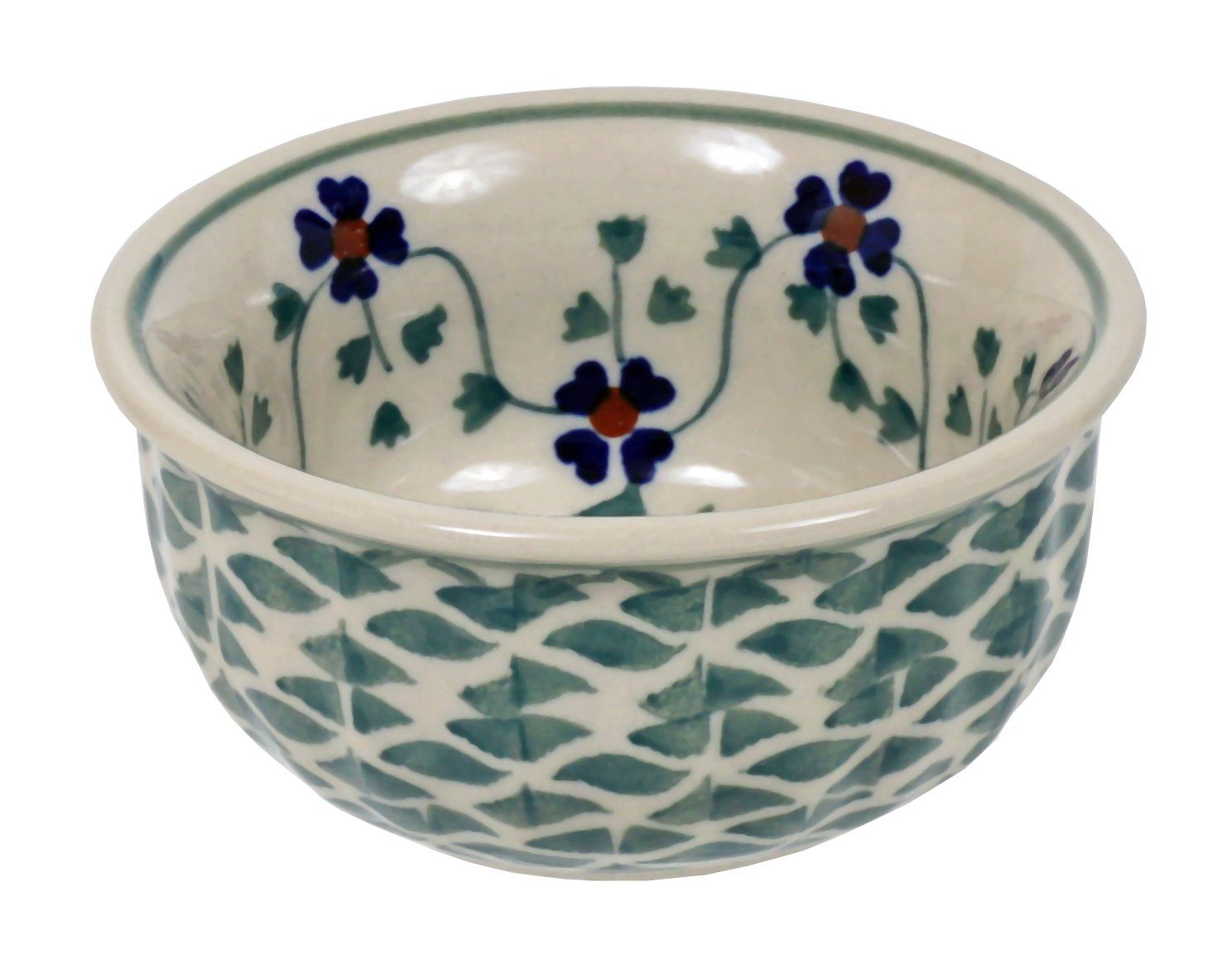 Bowl, Round, 3.5" in "Woven Pansies" by Manufaktura | M081T-RV