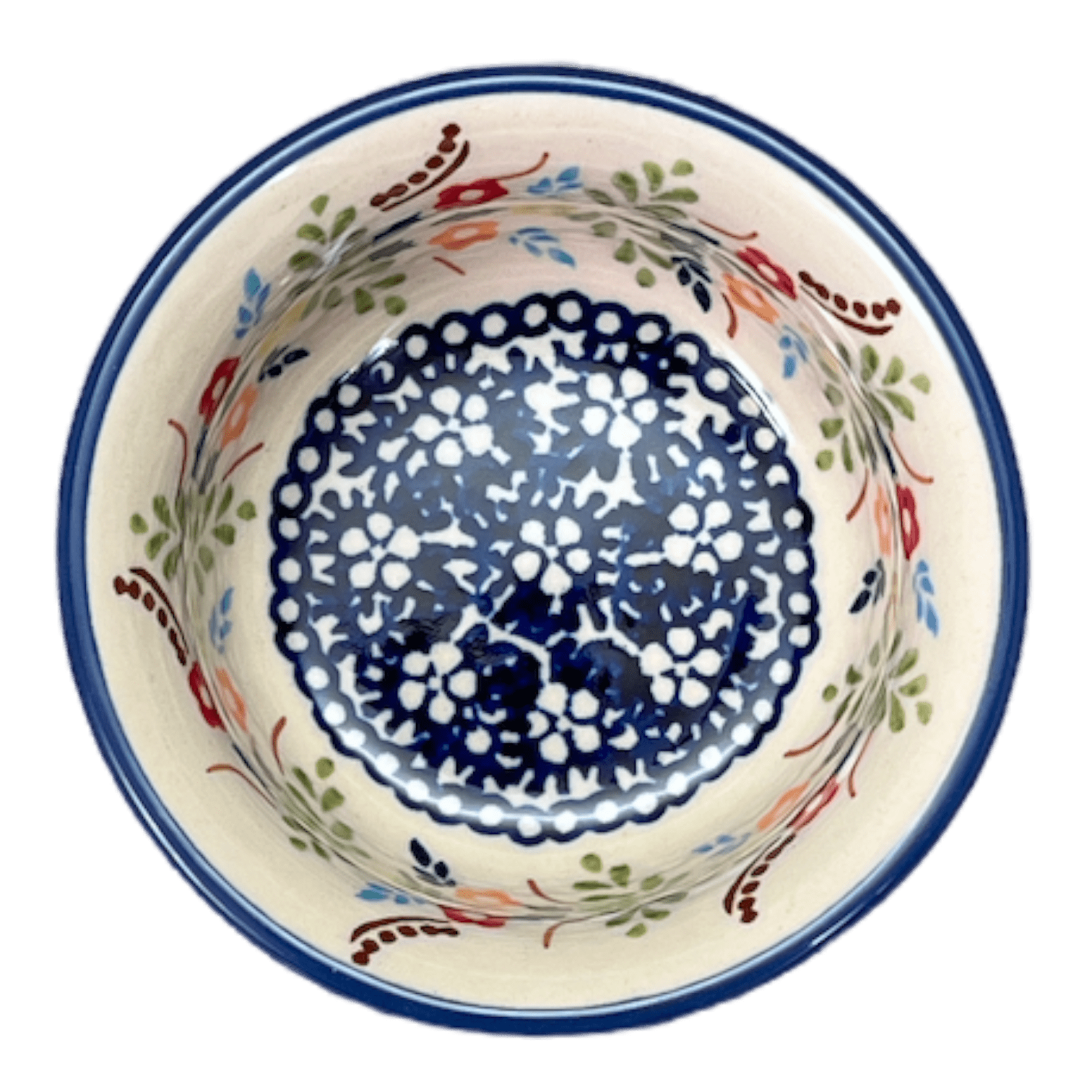 Bowl, Round, 3.5" in "Floral Garland" by Manufaktura | M081U-AD01