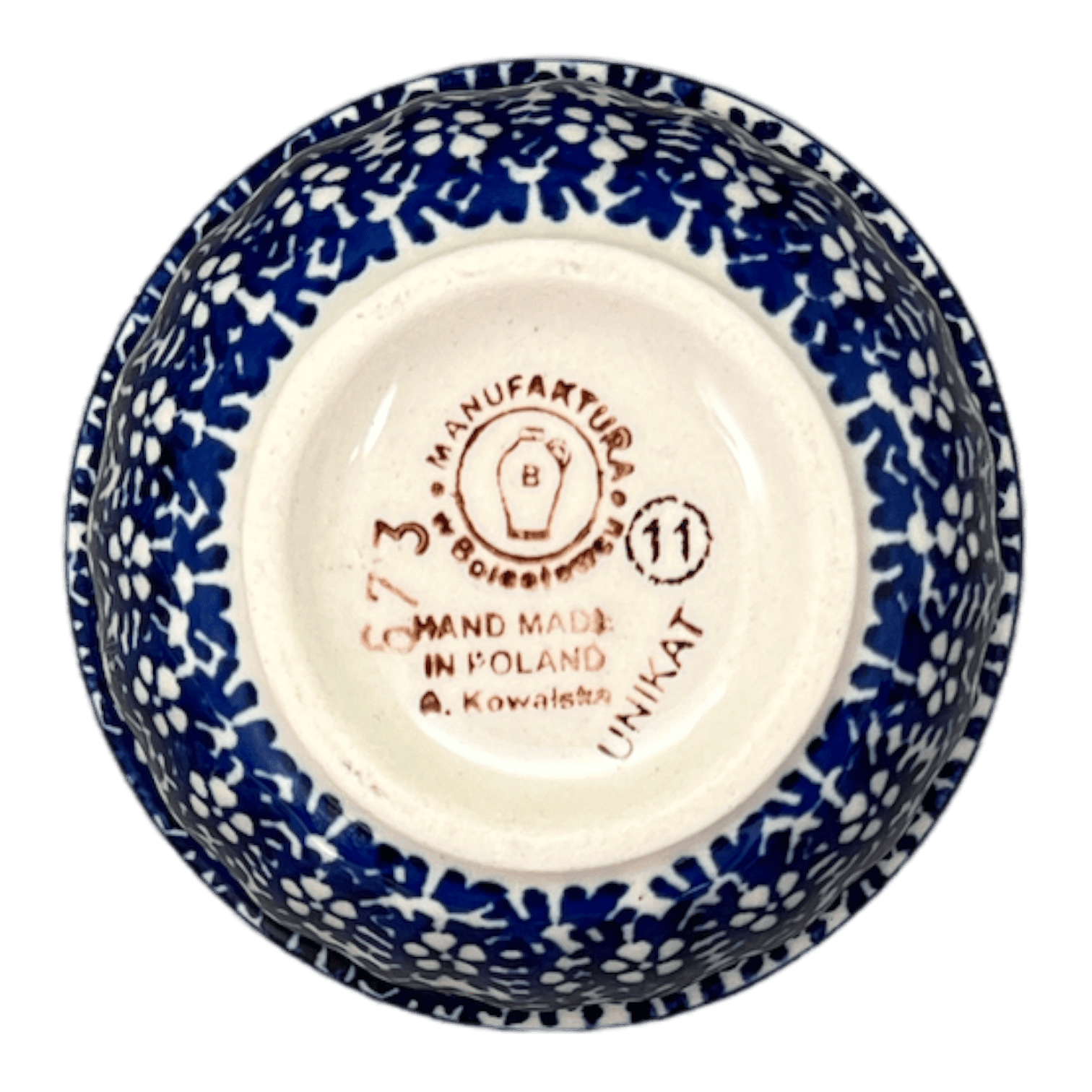 Bowl, Round, 3.5" in "Floral Garland" by Manufaktura | M081U-AD01
