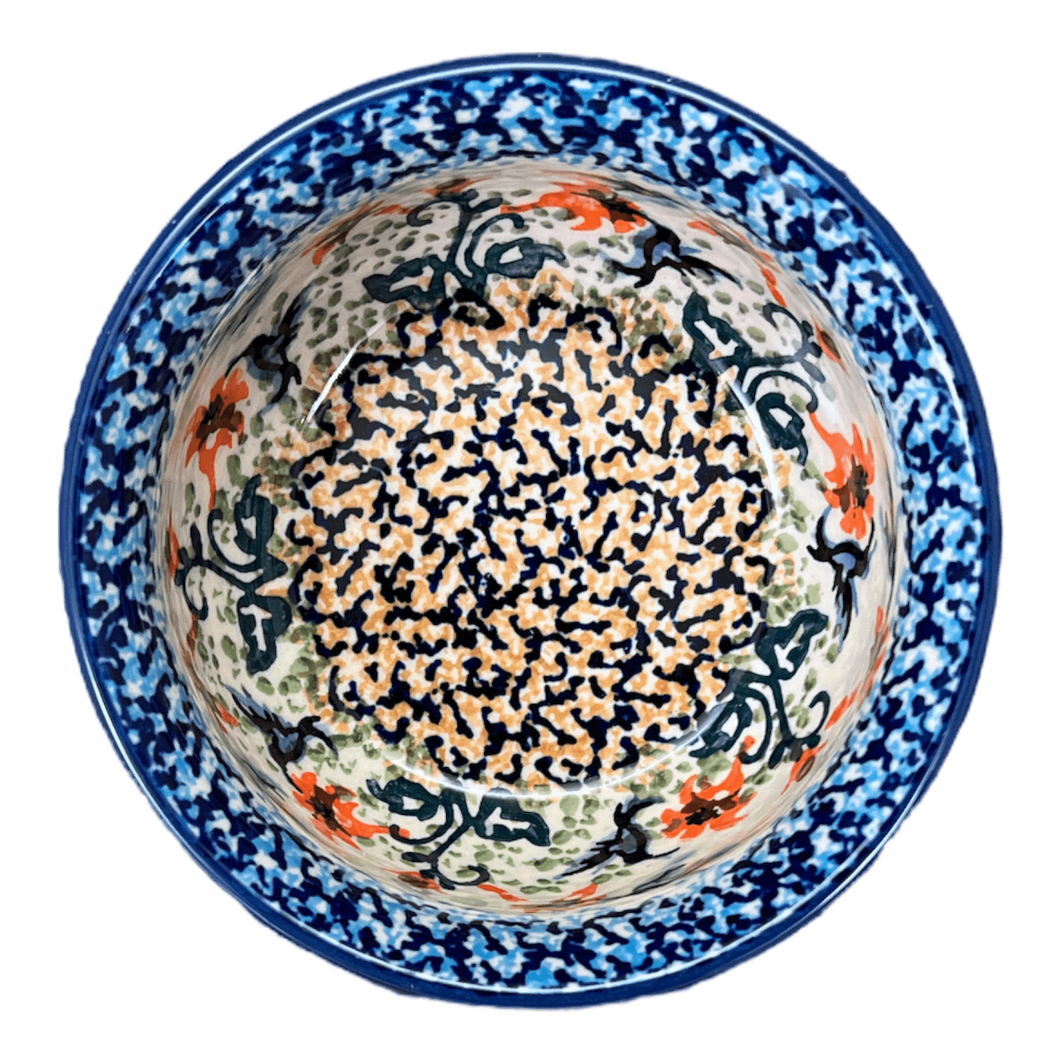 Bowl, Round, 4.5" in "Hummingbird Harvest" by Manufaktura | M082S-JZ35