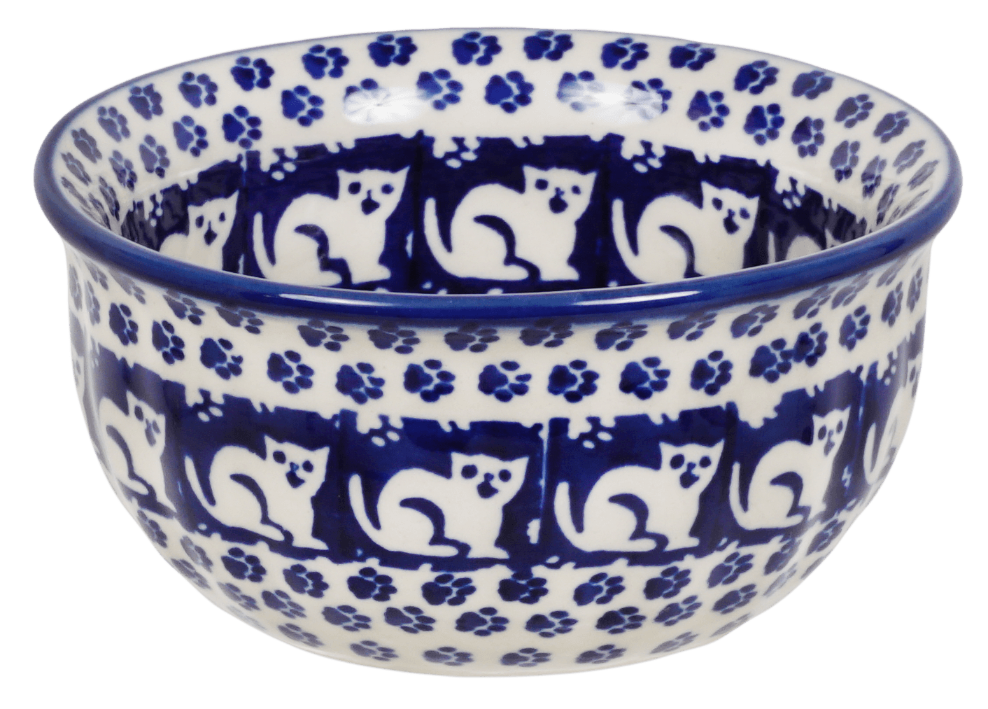 Bowl, Round, 4.5" in "Kitty Cat Path" by Manufaktura | M082T-KOT6