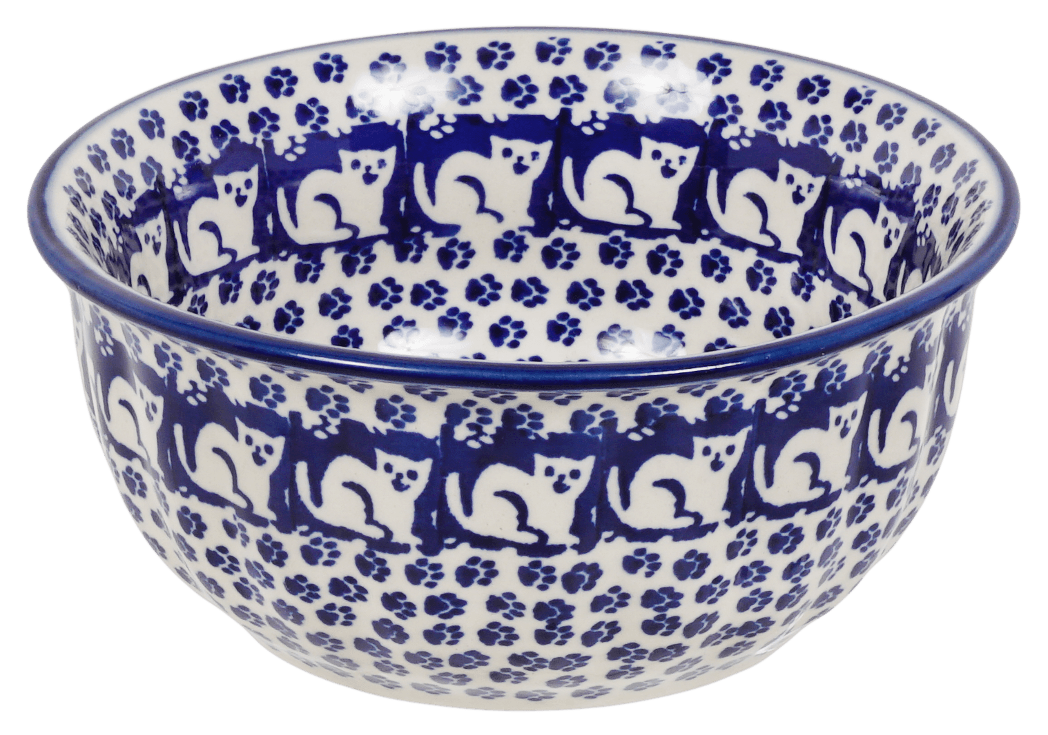 Bowl, Round, 5.5" in "Kitty Cat Path" by Manufaktura | M083T-KOT6