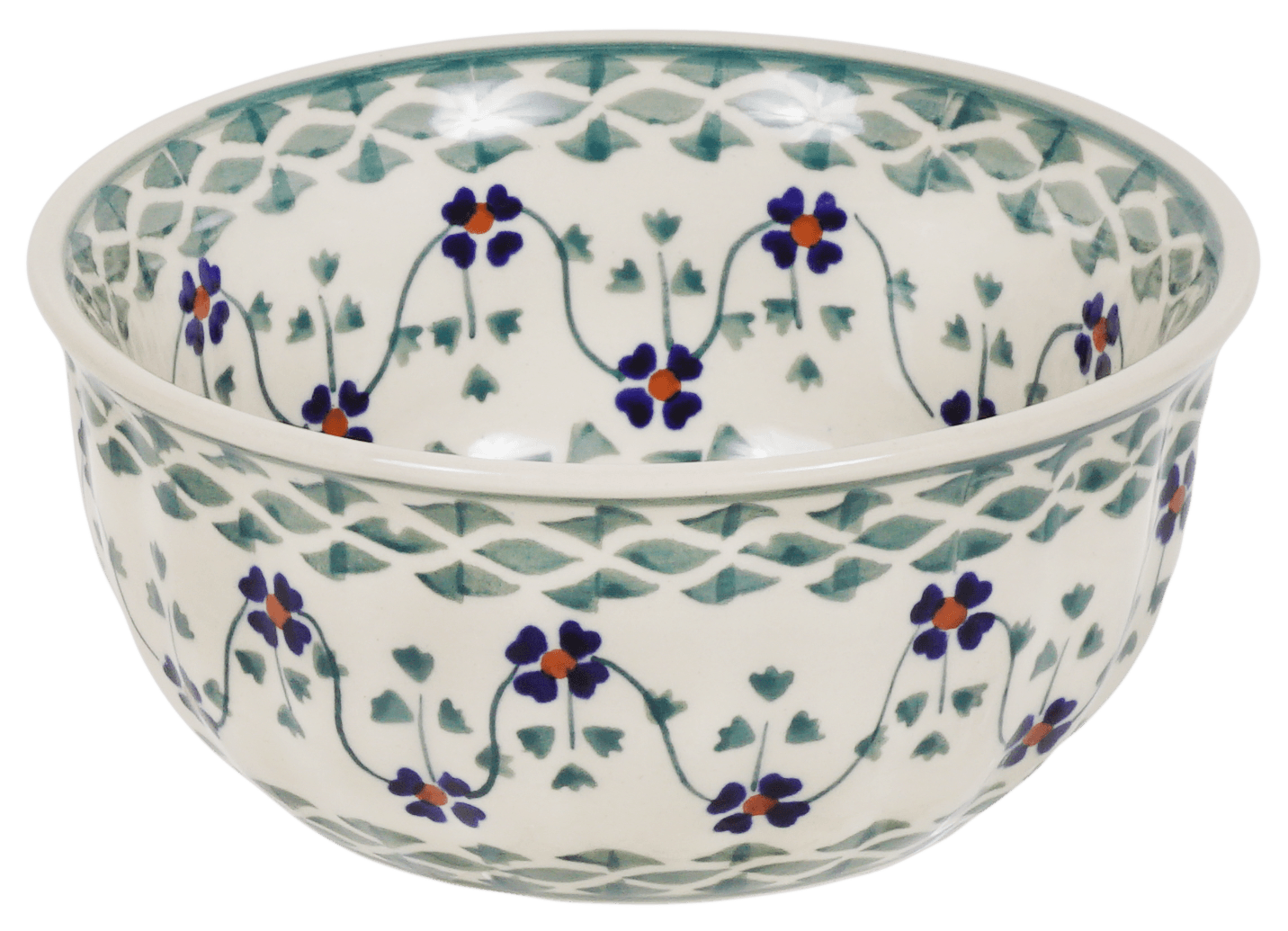 Bowl, Round, 5.5" in "Woven Pansies" by Manufaktura | M083T-RV