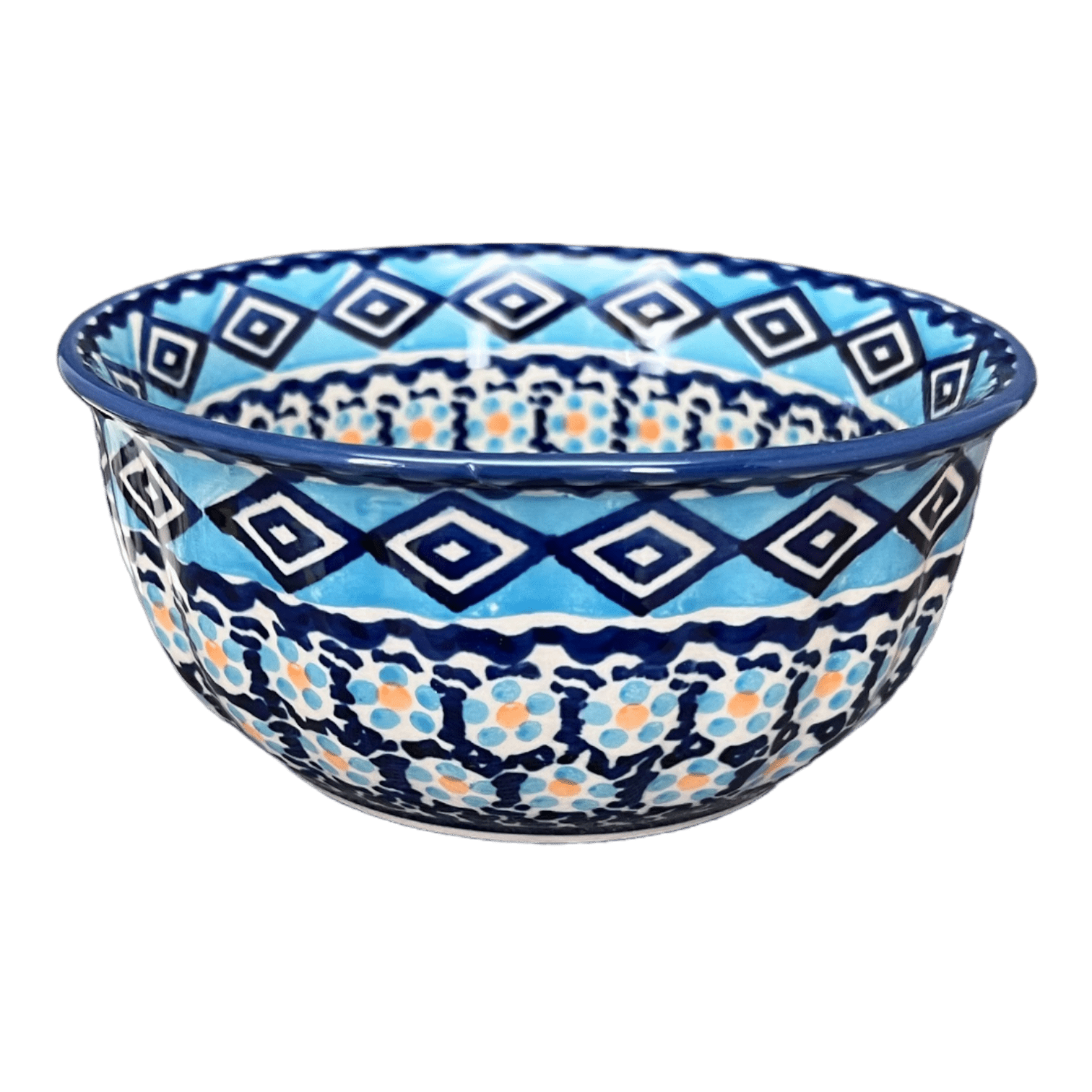 Bowl, Round, 5.5" in "Blue Diamond" by Manufaktura | M083U-DHR