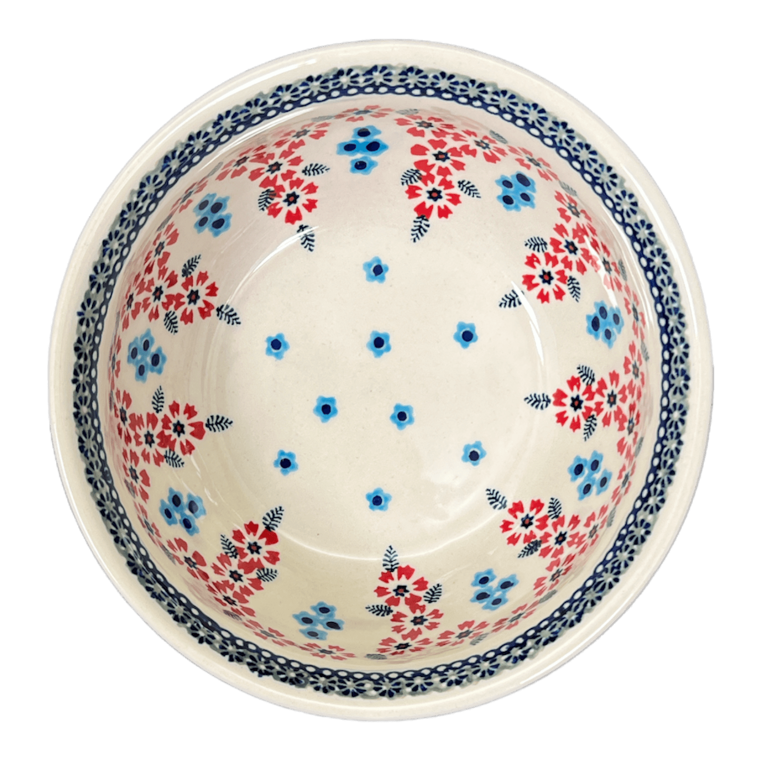 Bowl, Round, 6.5" in "Floral Symmetry" by Manufaktura | M084T-DH18