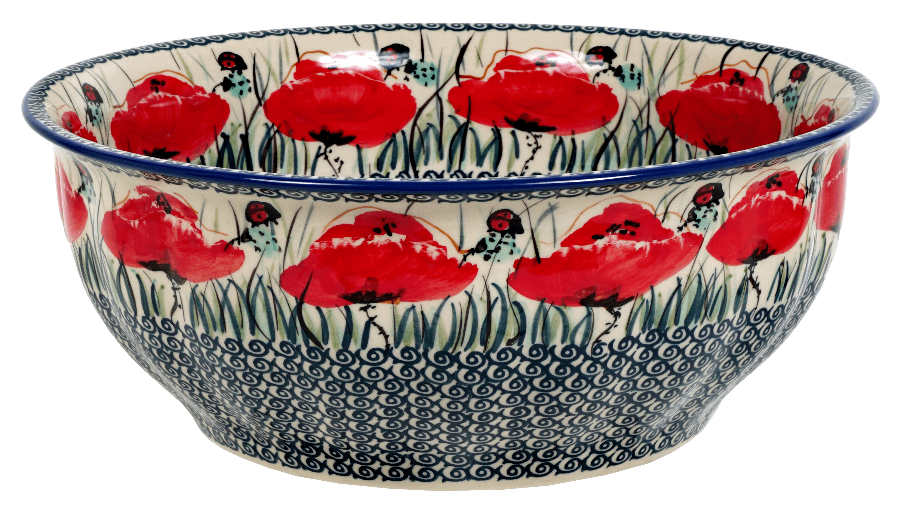 Bowl, Round, 11" in "Poppy Paradise" by Manufaktura | M087S-PD01