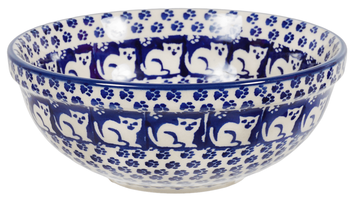 Bowl, Round, 6" in "Kitty Cat Path" by Manufaktura | M089T-KOT6