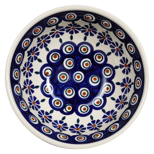 Bowl, Round, 6.75" in "Floral Peacock" by Manufaktura | M090T-54KK