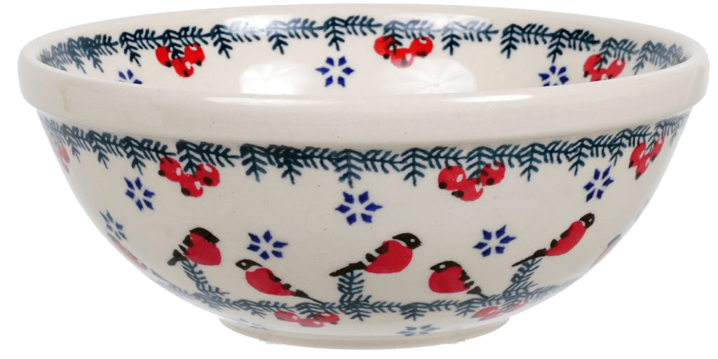 Bowl, Round, 6.75" in "Red Bird" by Manufaktura | M090T-GILE