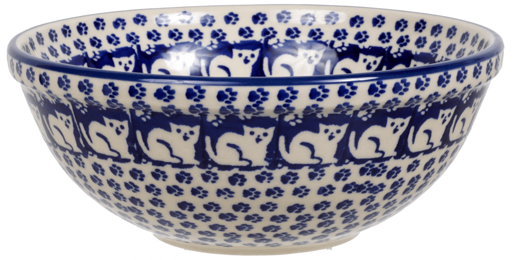 Bowl, Round, 6.75" in "Kitty Cat Path" by Manufaktura | M090T-KOT6