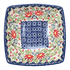 Bowl, Square, Nut, Medium, 7.75" in "Floral Fantasy" by Manufaktura | M113S-P260