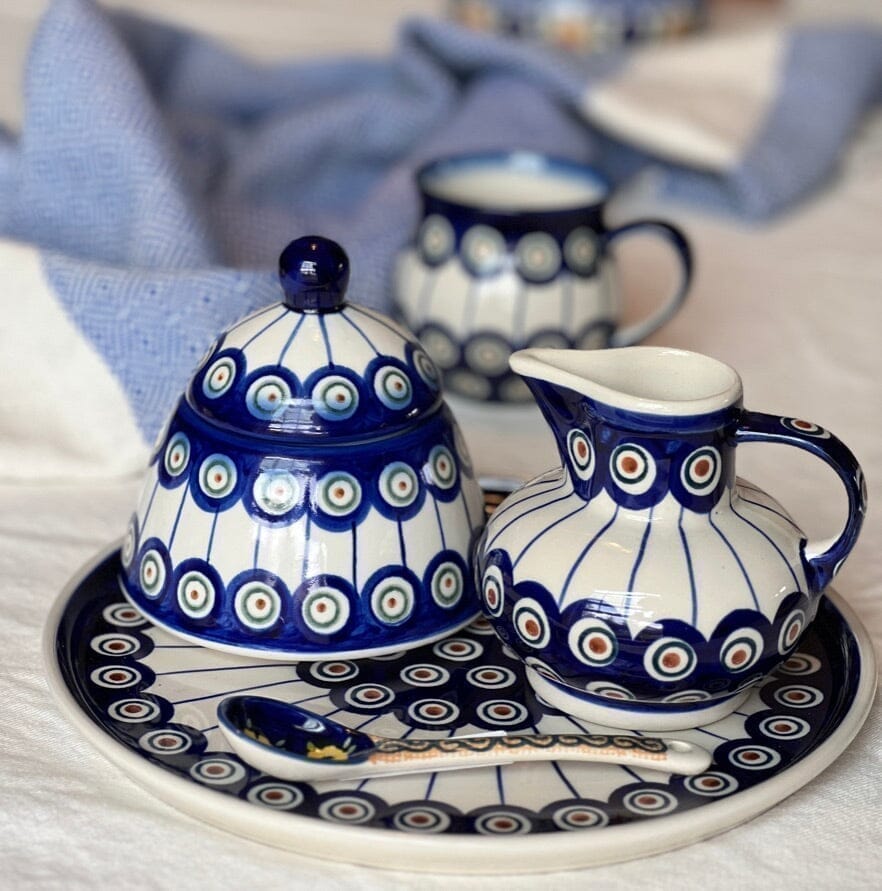 Bowl, Bell-Shaped, Sugar Bowl, 4", WR (WR9A) in "Strawberries & Blossoms" by W.R. Ceramika | WR9A-WR2