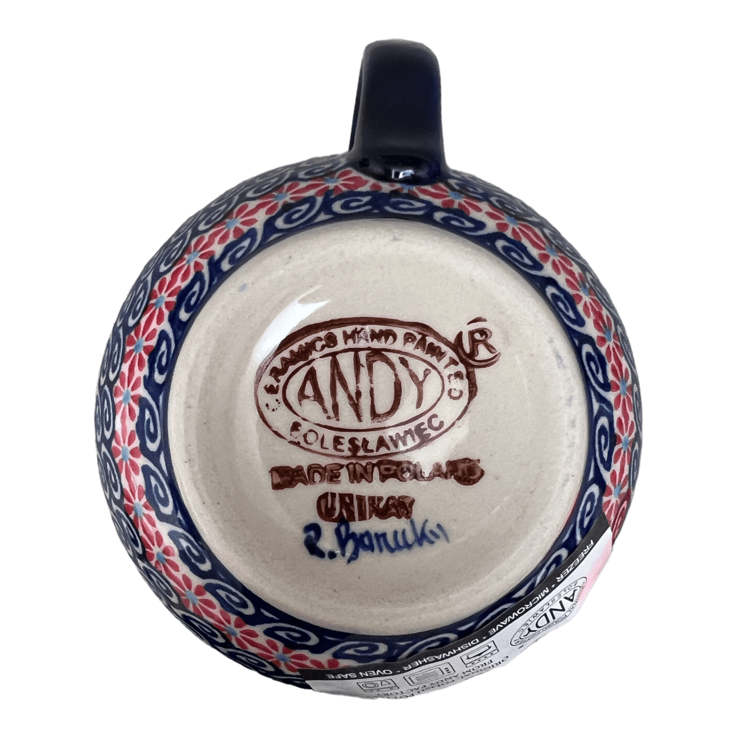 Mug, Belly Mug, 16 oz Large in "Daisy Waves" by Andy | NDA10-3