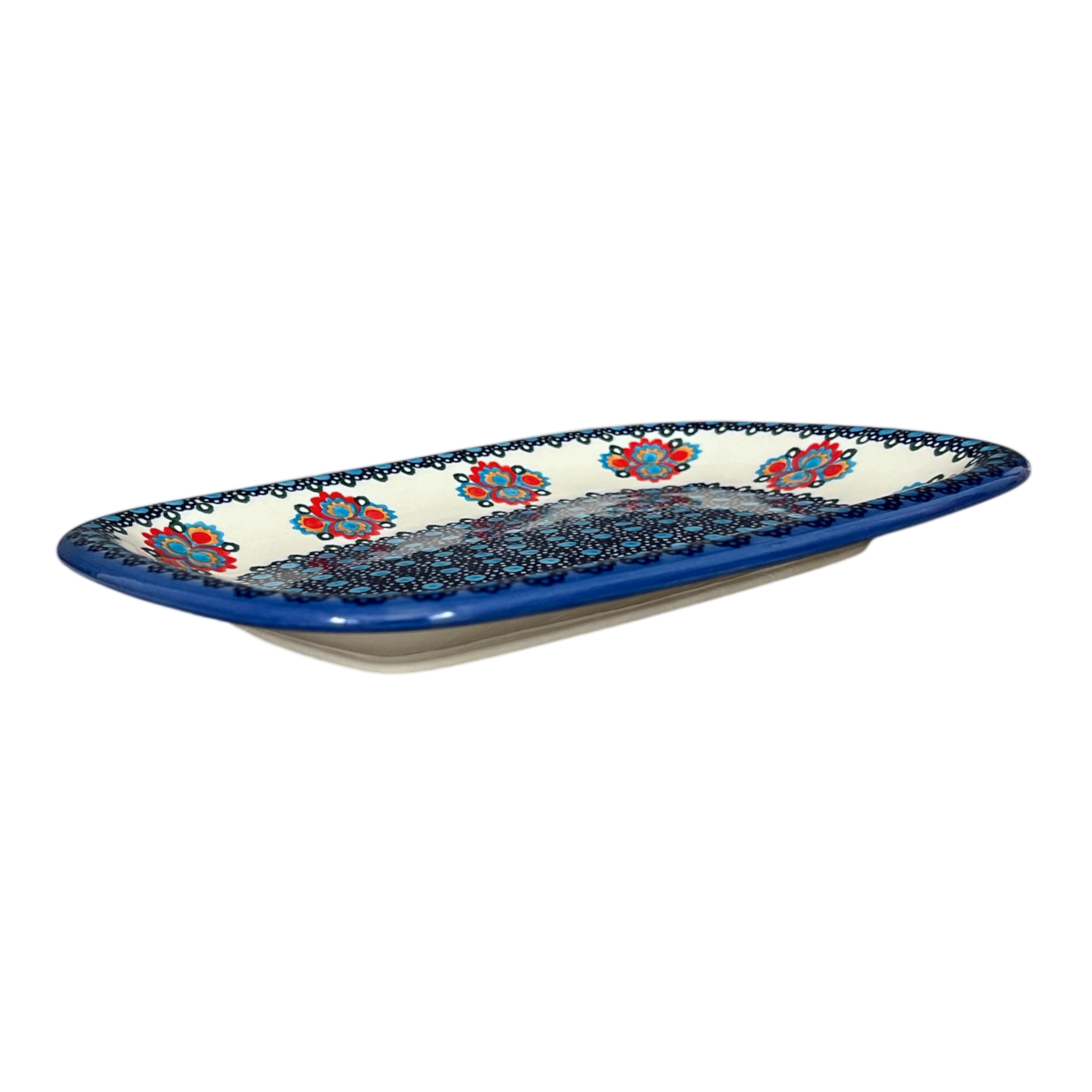 Tray, Serving, 8" x 11" in "Polish Bouquet" by Andy | NDA154-82