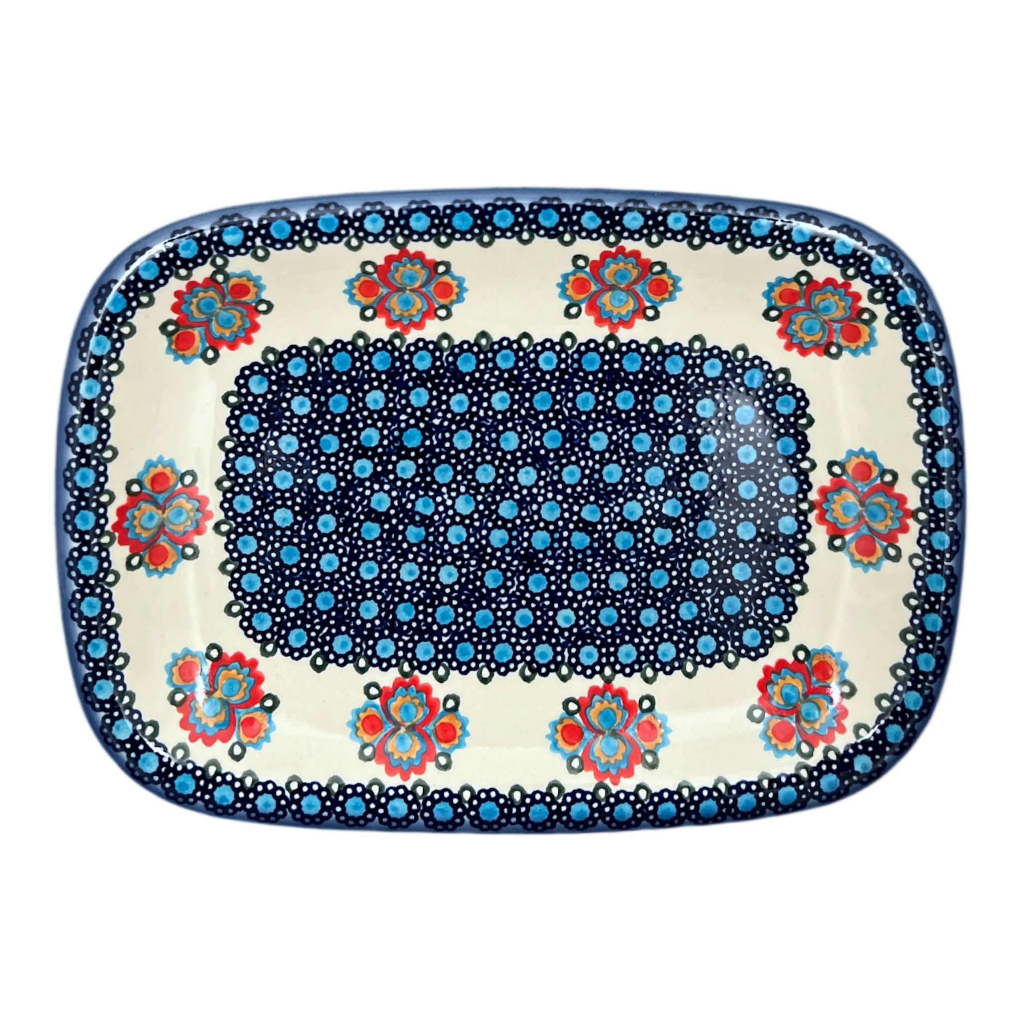 Tray, Serving, 8" x 11" in "Polish Bouquet" by Andy | NDA154-82