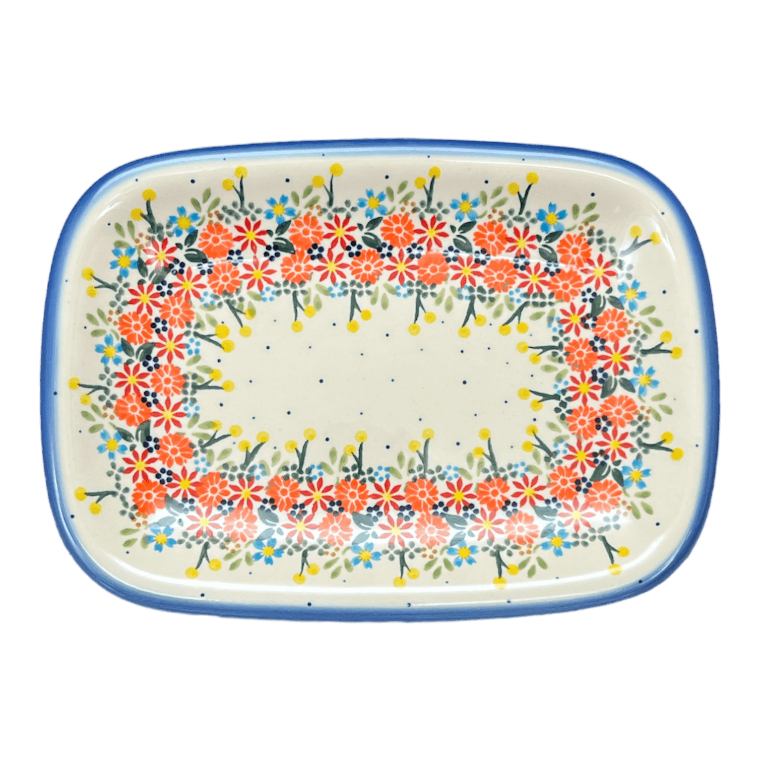 Tray, Serving, 8" x 11" in "Bright Bouquet" by Andy | NDA154-A55