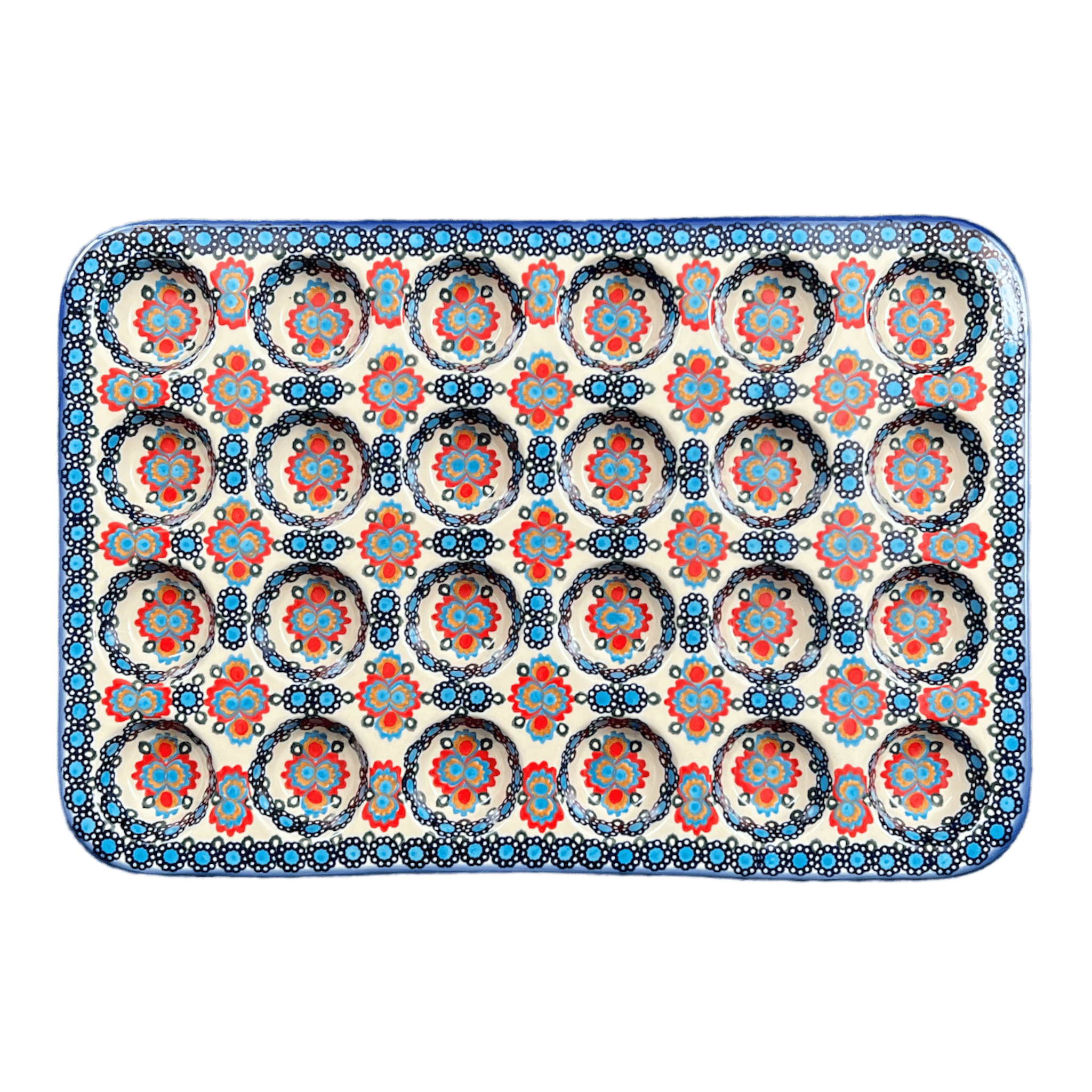 Muffin Pan, 24 Cup Mini, 17" x 11.25" in "Polish Bouquet" by Andy | NDA168-82