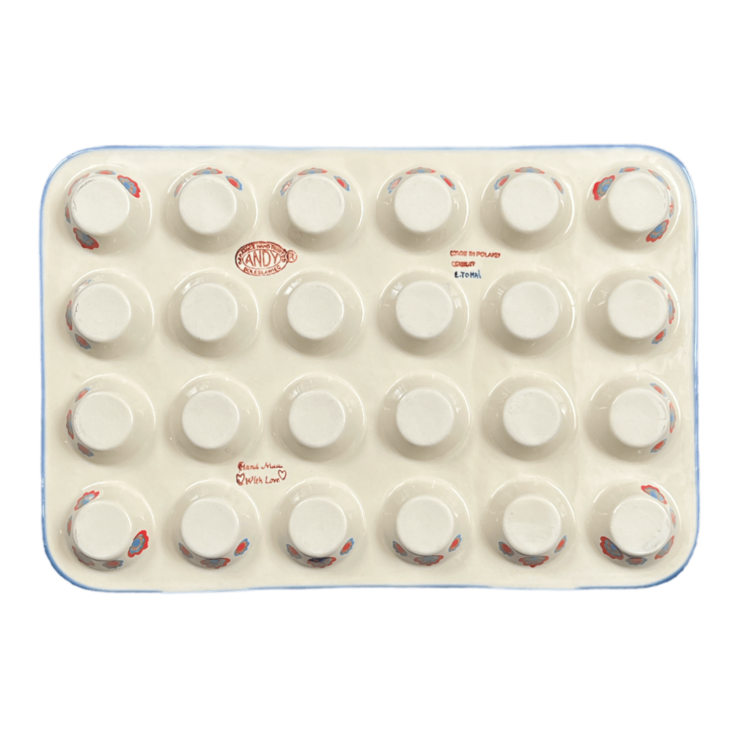 Muffin Pan, 24 Cup Mini, 17" x 11.25" in "Polish Bouquet" by Andy | NDA168-82