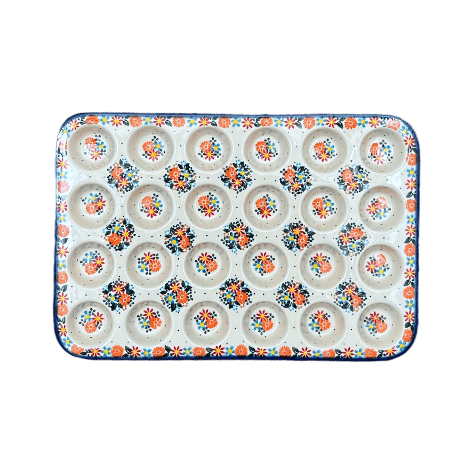 Muffin Pan, 24 Cup Mini, 17" x 11.25" in "Bright Bouquet" by Andy | NDA168-A55