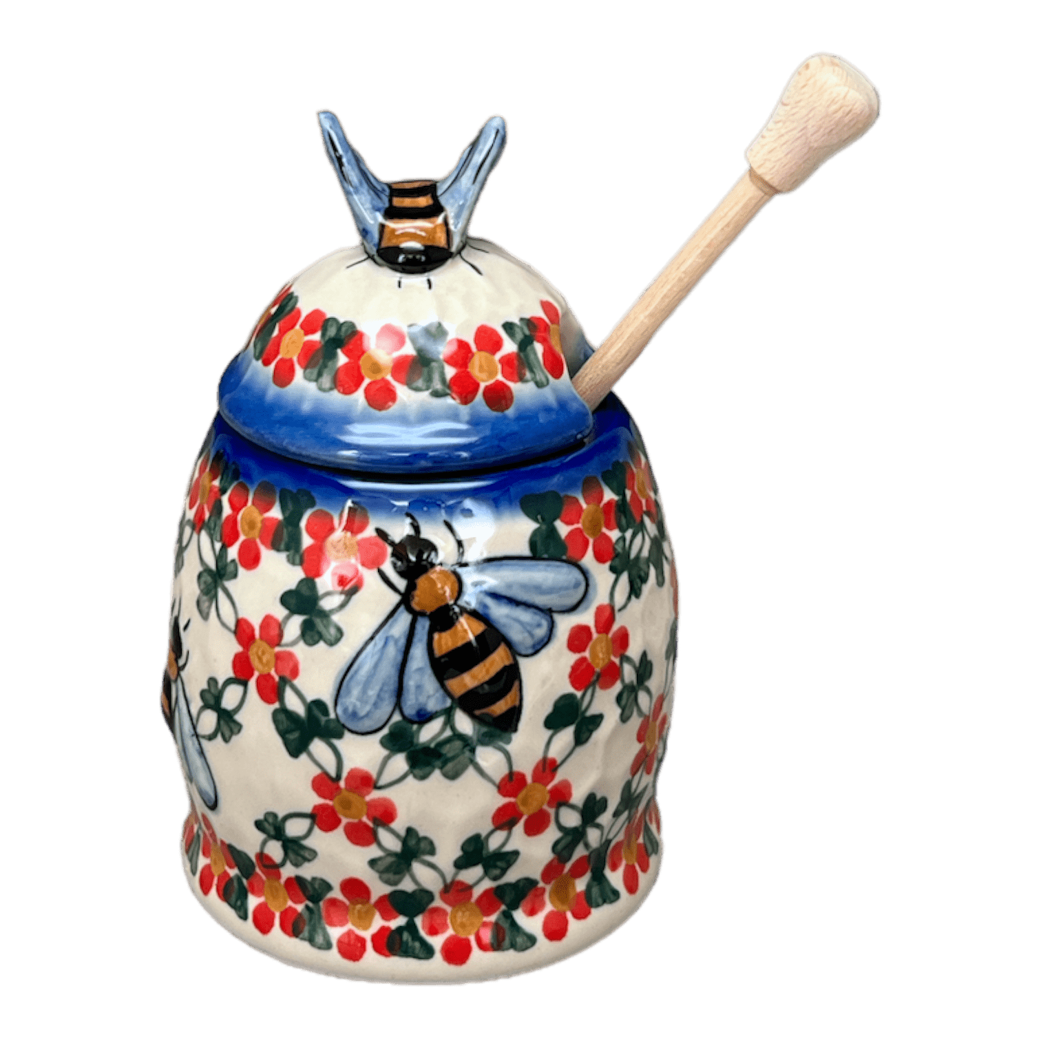Jar, Honey, 5" in "Red Lattice" by Andy | NDA18-20