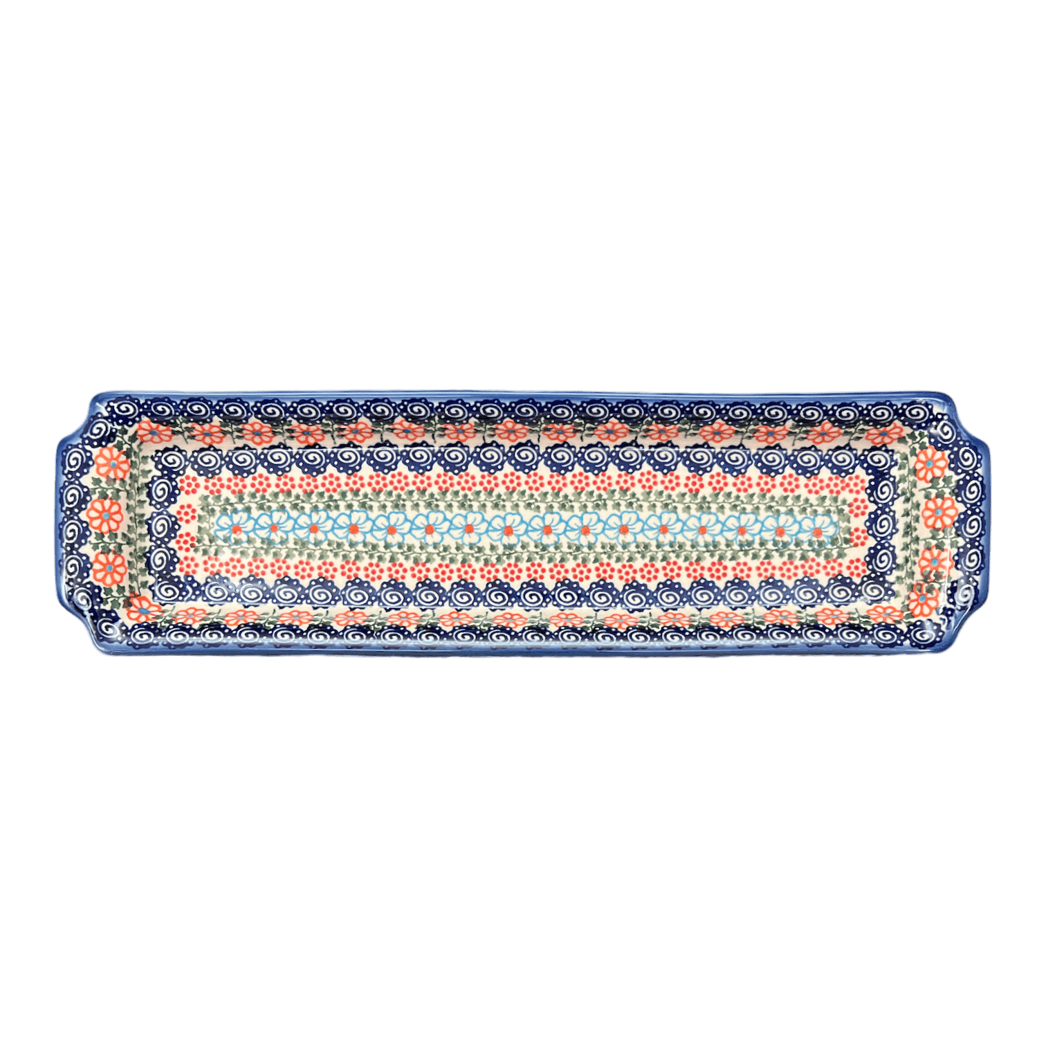 Tray, Rectangular, 16" x 4.5" in "Zany Zinnia" by Andy | NDA203-35