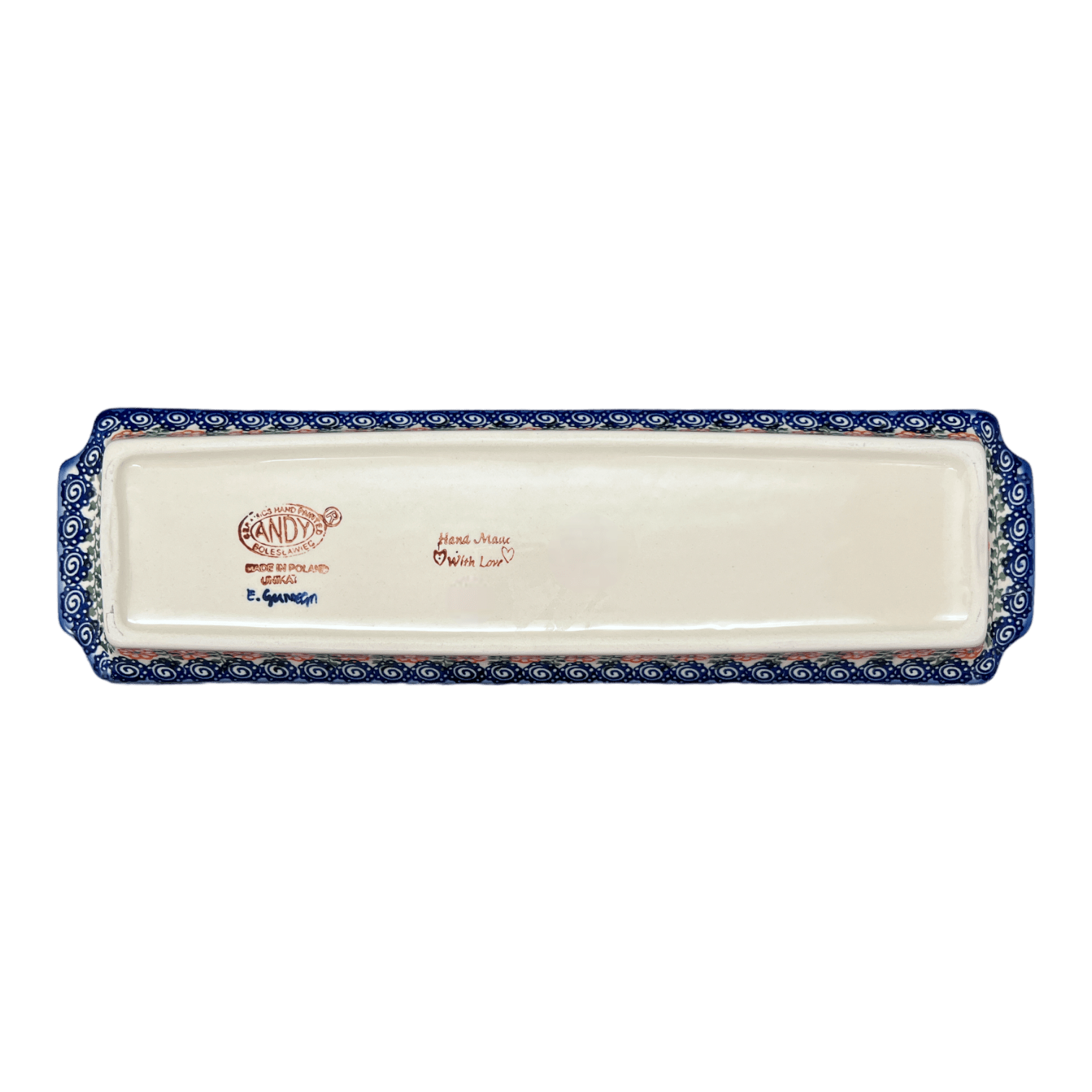 Tray, Rectangular, 16" x 4.5" in "Zany Zinnia" by Andy | NDA203-35