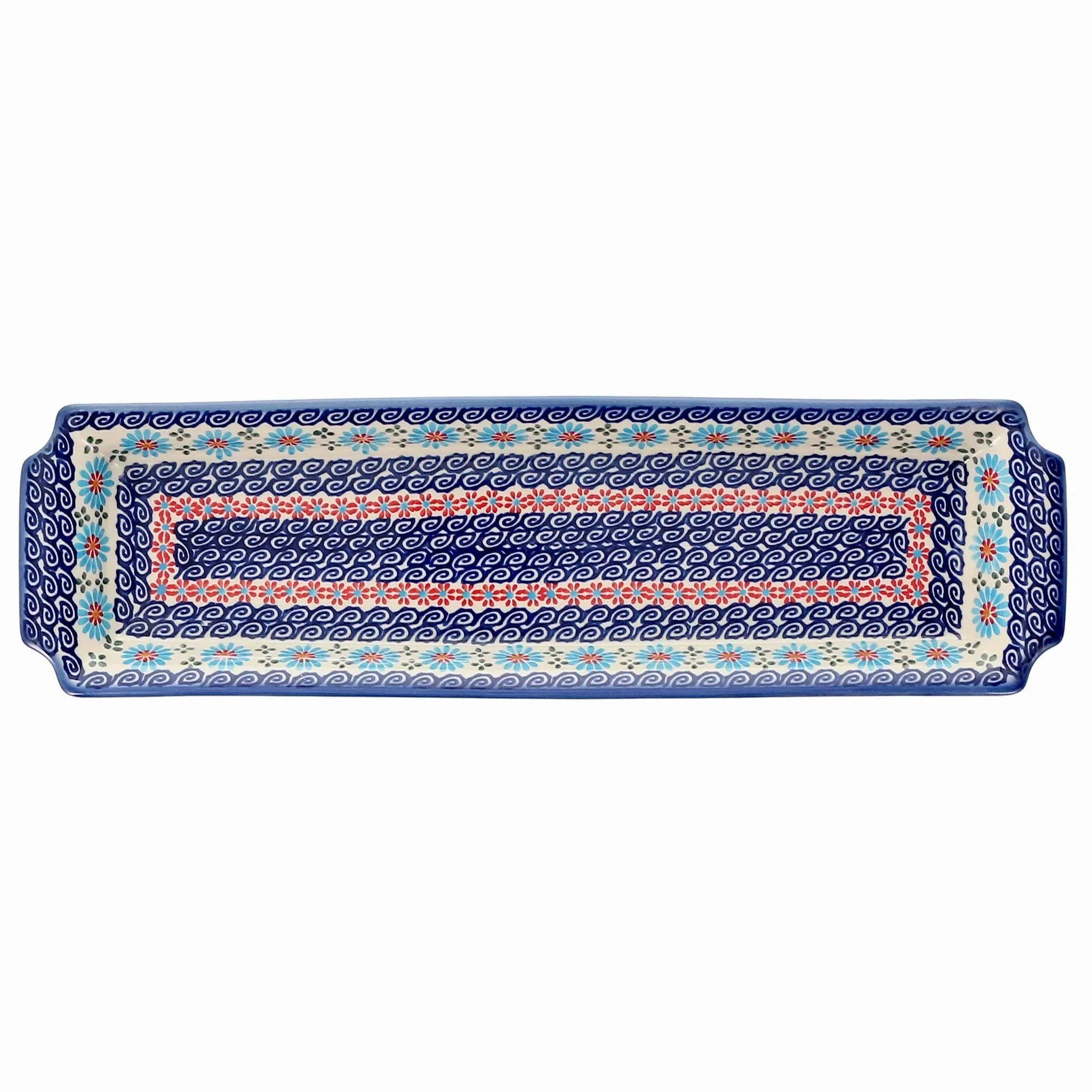 Tray, Rectangular, 16" x 4.5" in "Daisy Waves" by Andy | NDA203-3