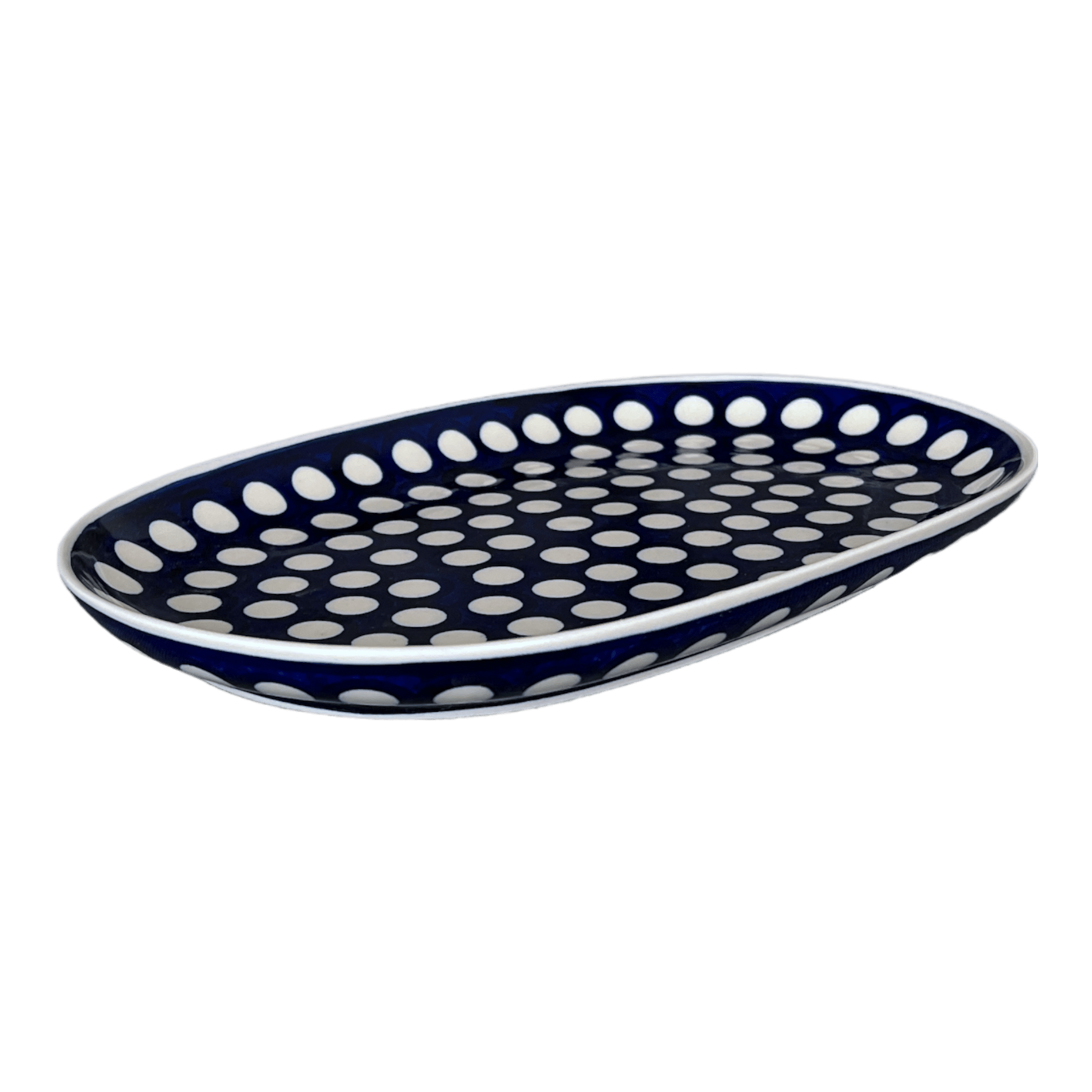 Plate, Oval, Shallow, 7" x 11" in "Hello Dotty" by Andy | NDA245-A64