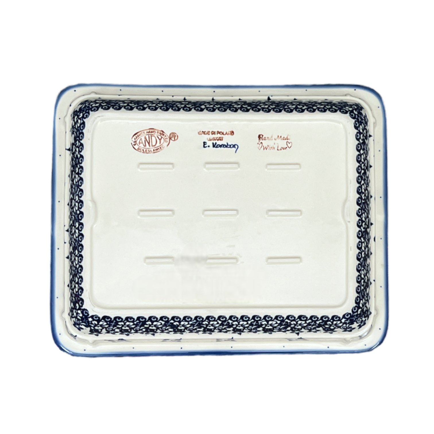 Rectangular Baking Dish, 10.25" x 12.5" in "Butterfly Blues" by Andy | NDA264-17