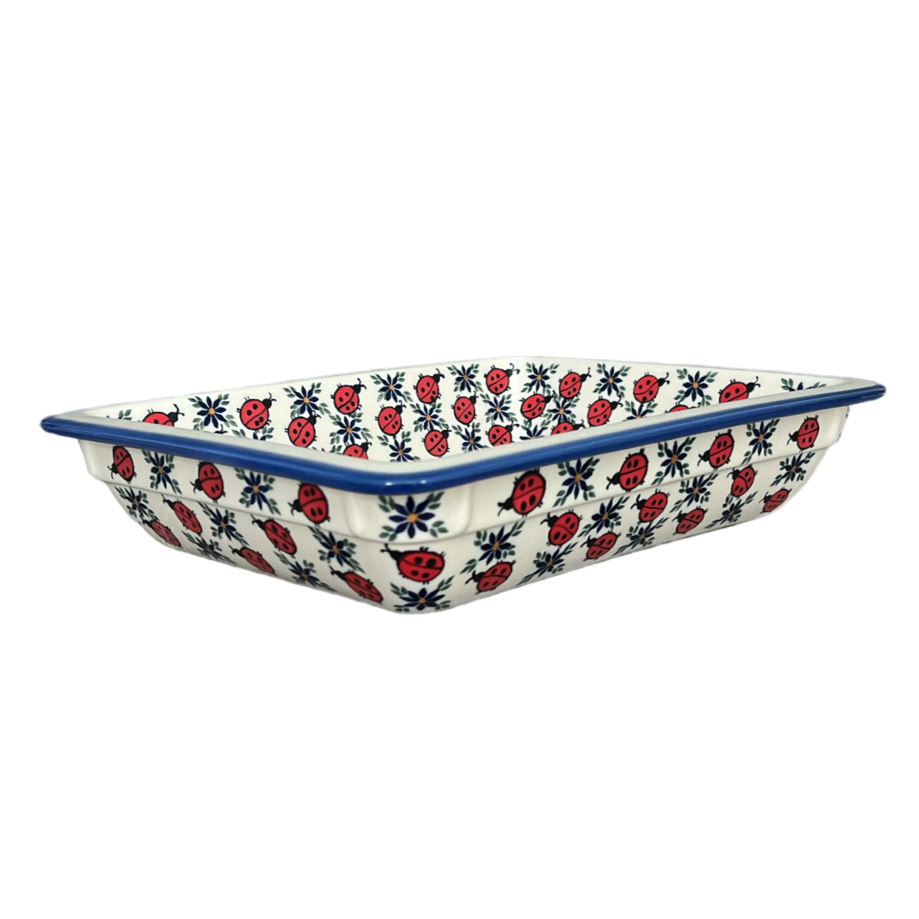 Rectangular Baking Dish, 10.25" x 12.5" in "Lovely Ladybugs" by Andy | NDA264-18