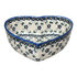 Bowl, Heart-Shaped, 8" X 8.75" in "Blue Lattice" by Andy | NDA368-6