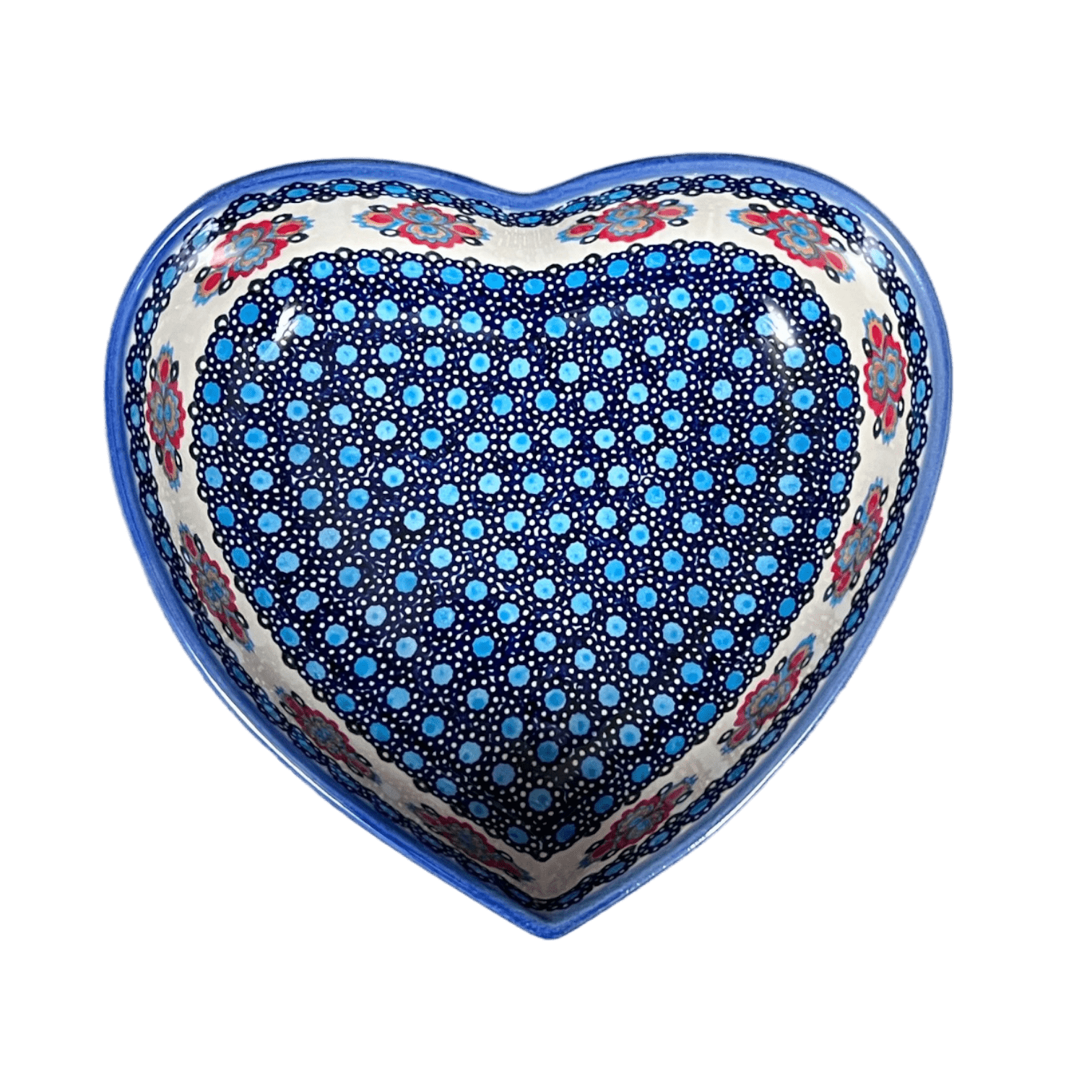 Bowl, Heart-Shaped, 8" X 8.75" in "Polish Bouquet" by Andy | NDA368-82