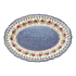 Platter, Oval, Scalloped, 16.75" x 12.25" Large in "Mediterranean Blossoms" by Manufaktura | P165S-P274