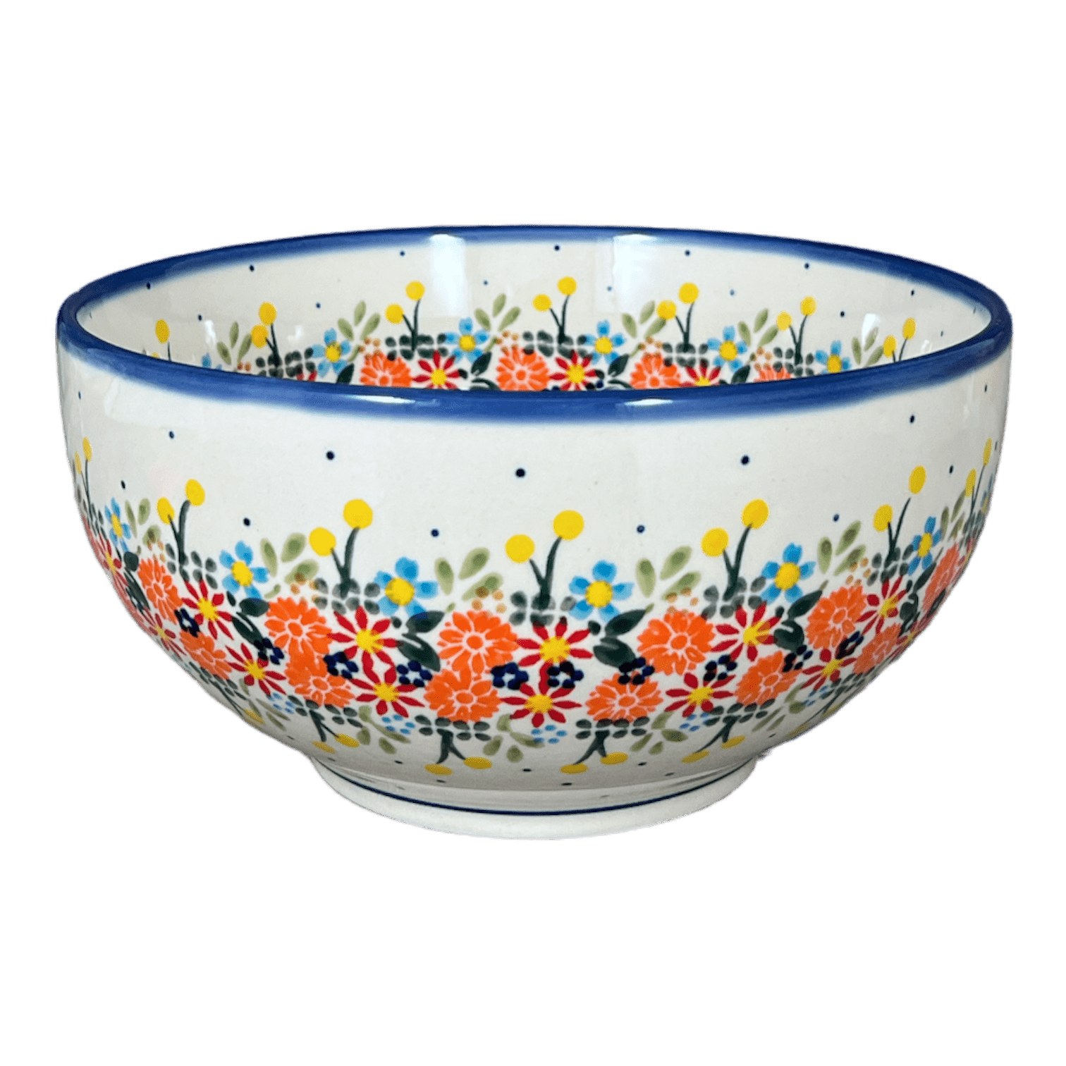 Bowl, Round, Deep, 9" in "Bright Bouquet" by Andy | NDA194-A55