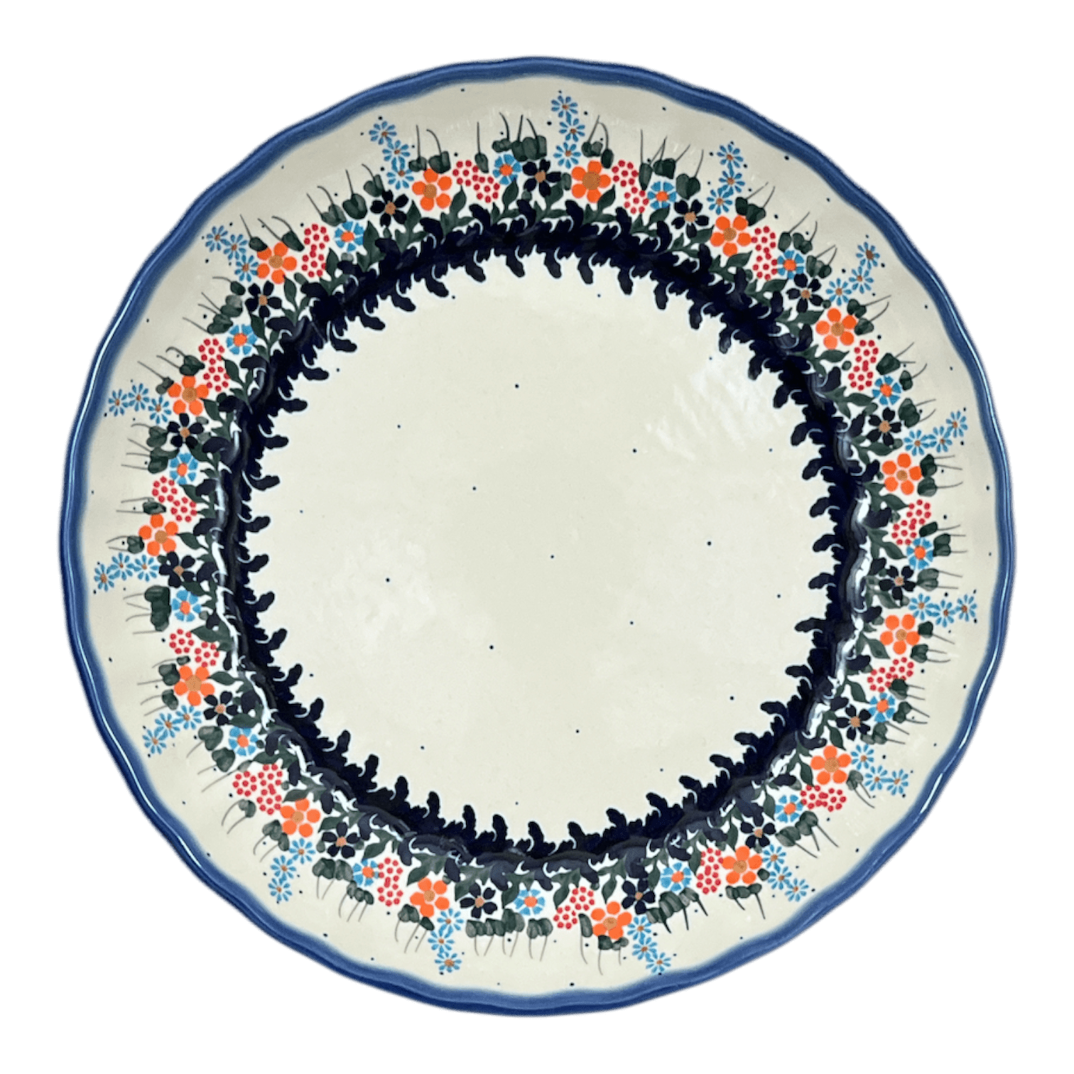 Bowl, Round, Shallow, 12.5" in "Fall Wildflowers" by Andy | NDA199-23