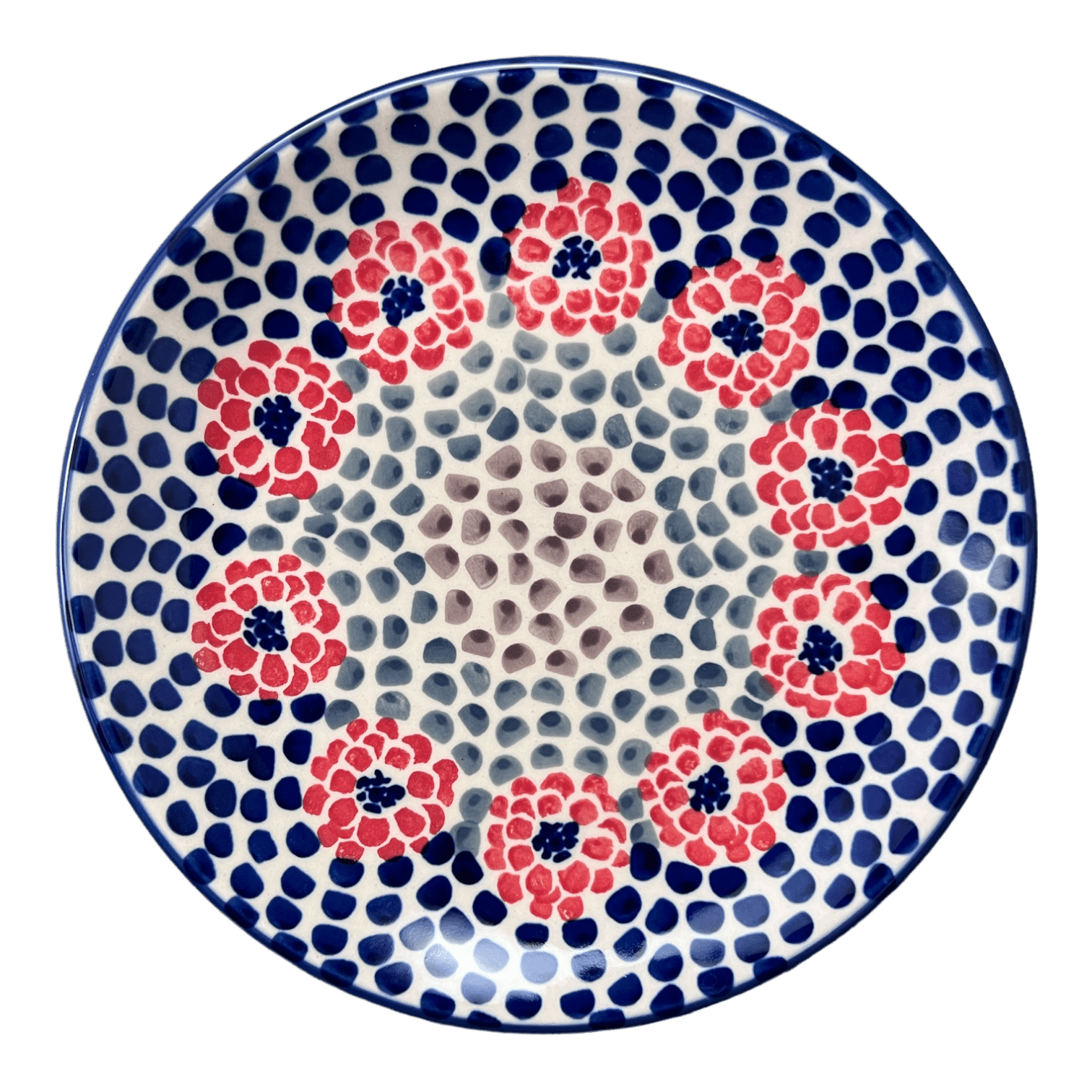 Plate, Round, Dessert, 7.25" in "Falling Petals" by Manufaktura | T131U-AS72