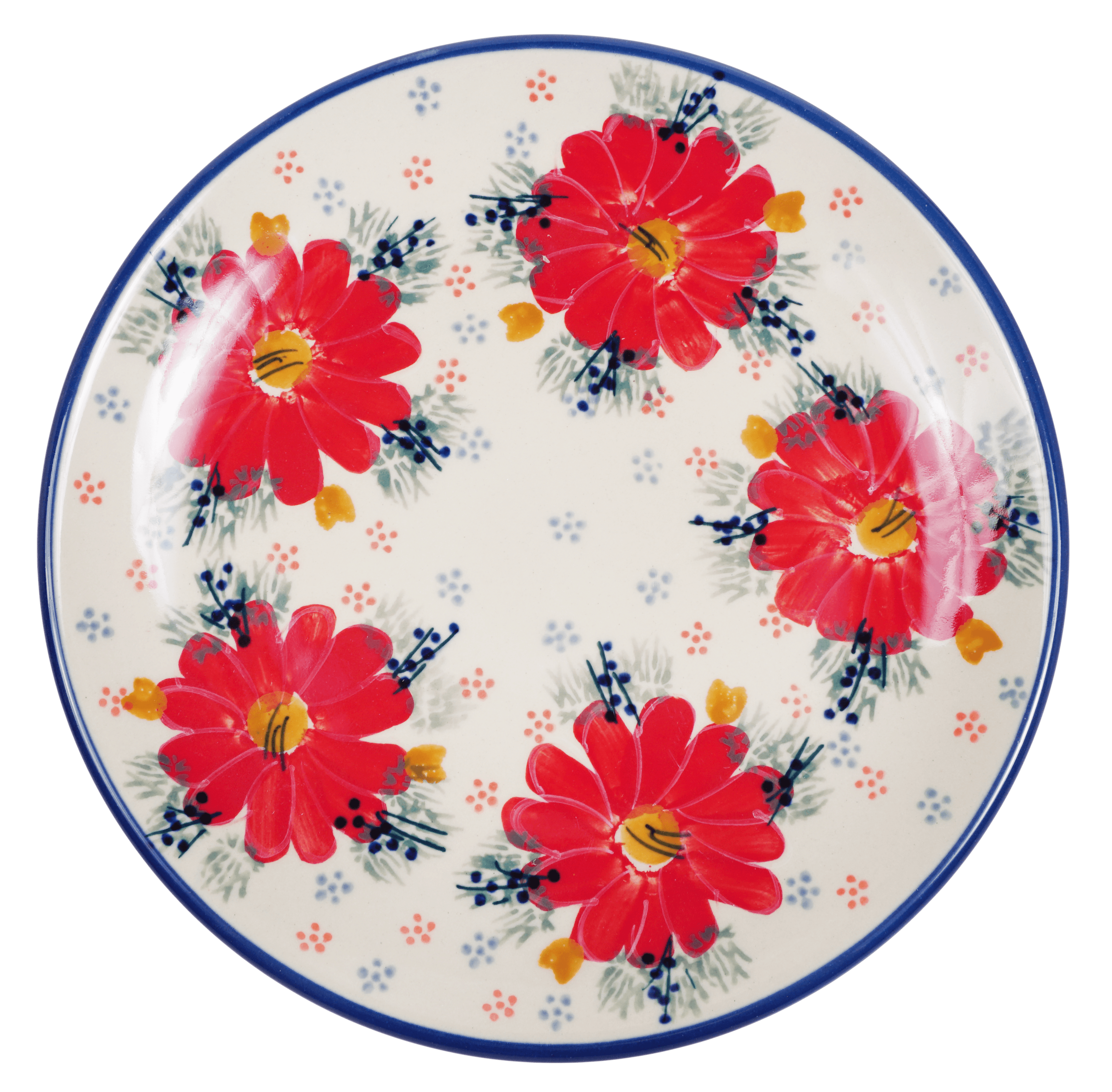 Plate, Round, Dessert, 7.25" in "Zinnia Zest" by Manufaktura | T131U-IS01