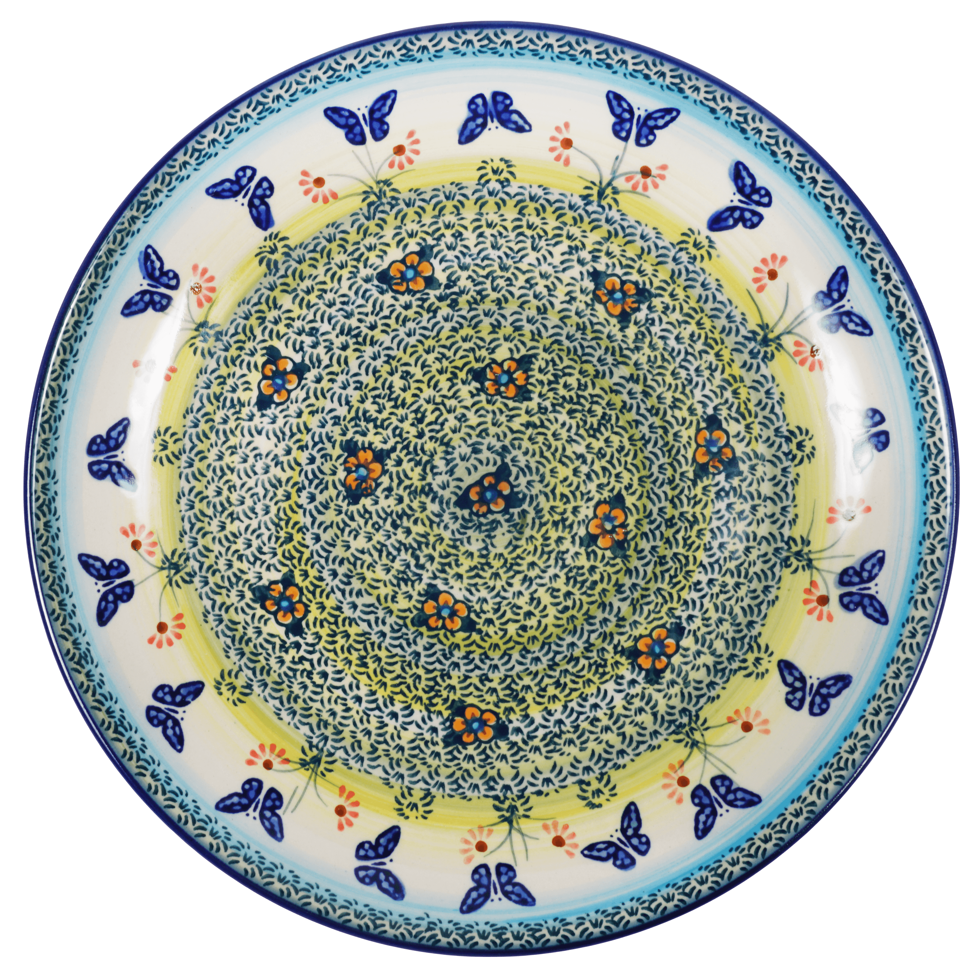 Plate, Round, Dinner, 10" in "Butterflies in Flight" by Manufaktura | T132S-WKM