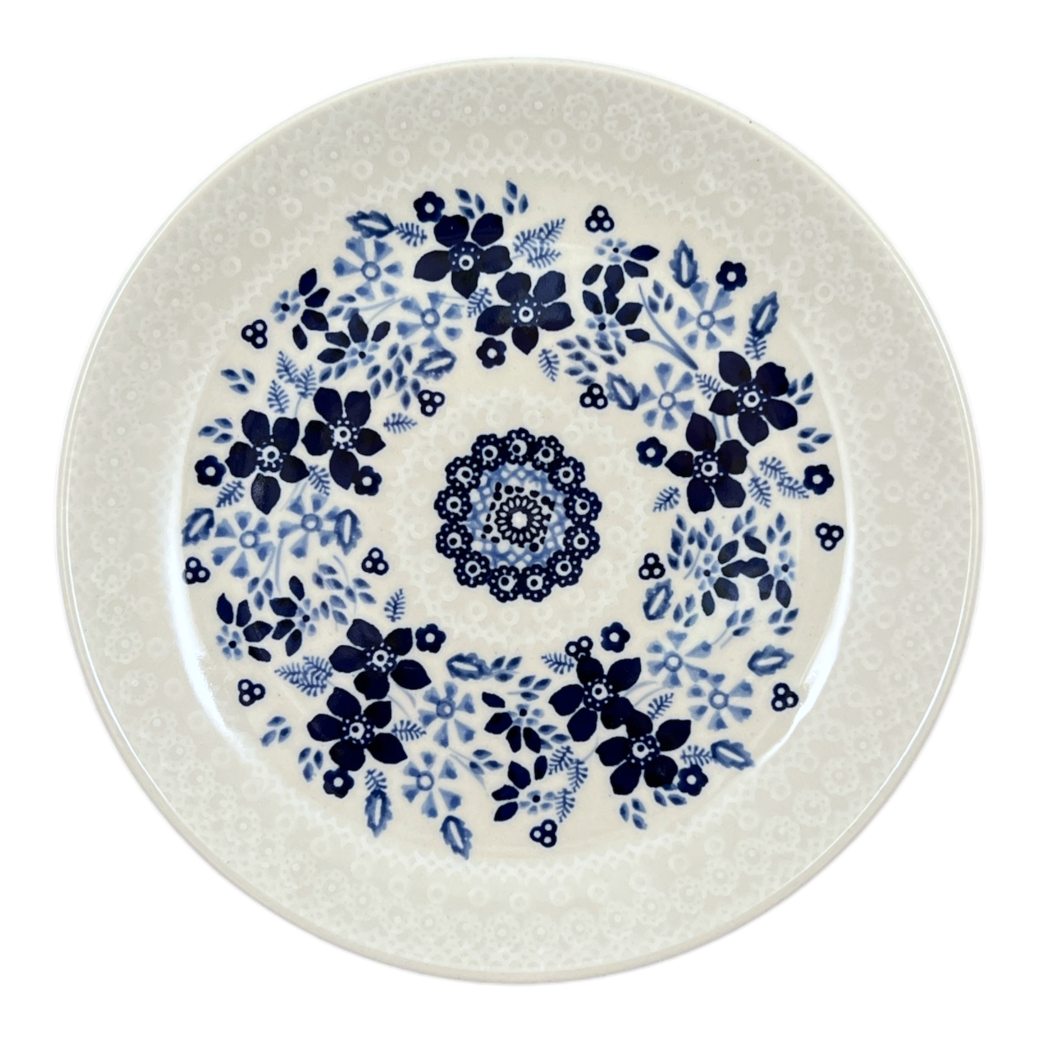 Plate, Round, Salad, 8.5" in "Duet in Blue & White" by Manufaktura | T134S-SB04